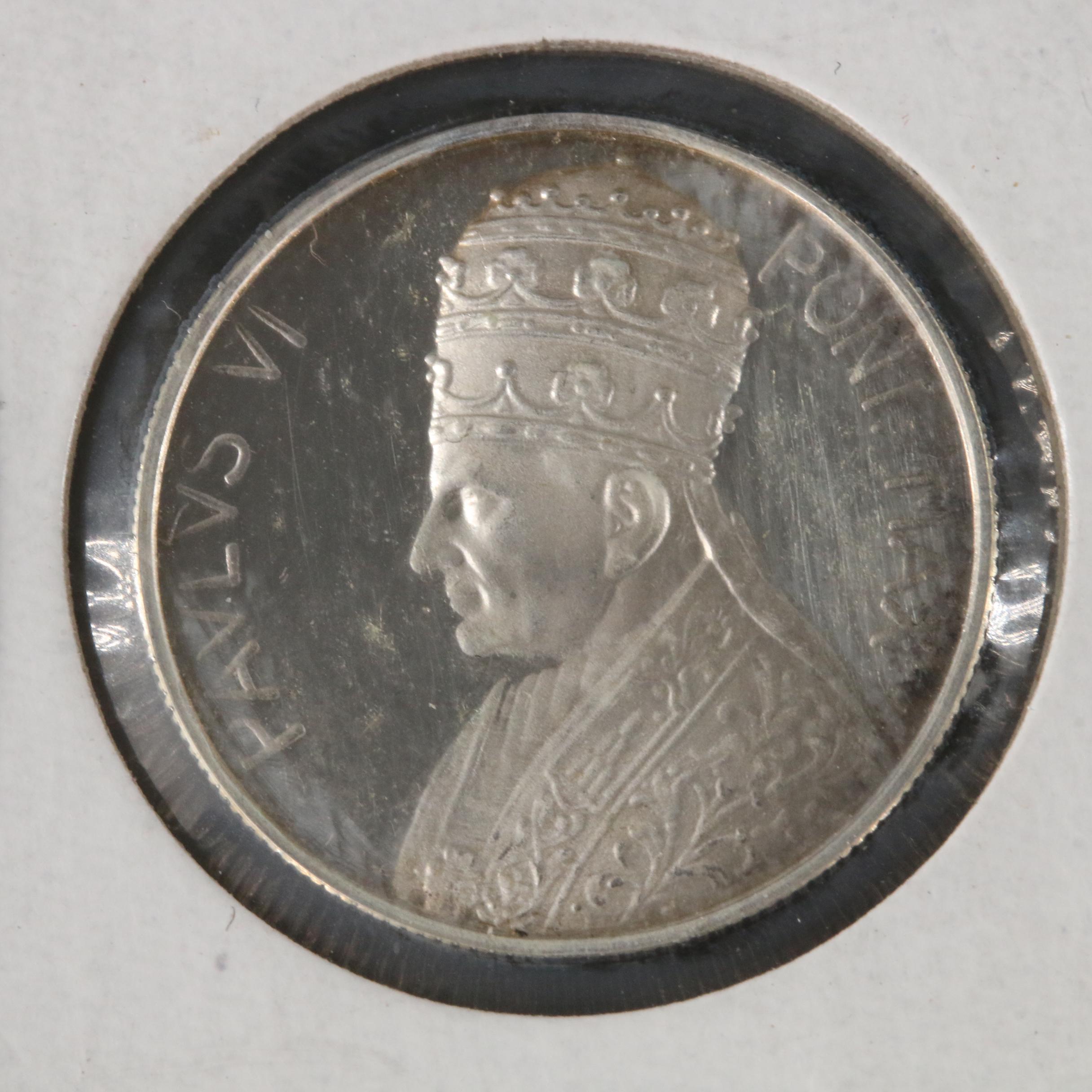 Collection of Nine Silver Vatican City Coins and medals