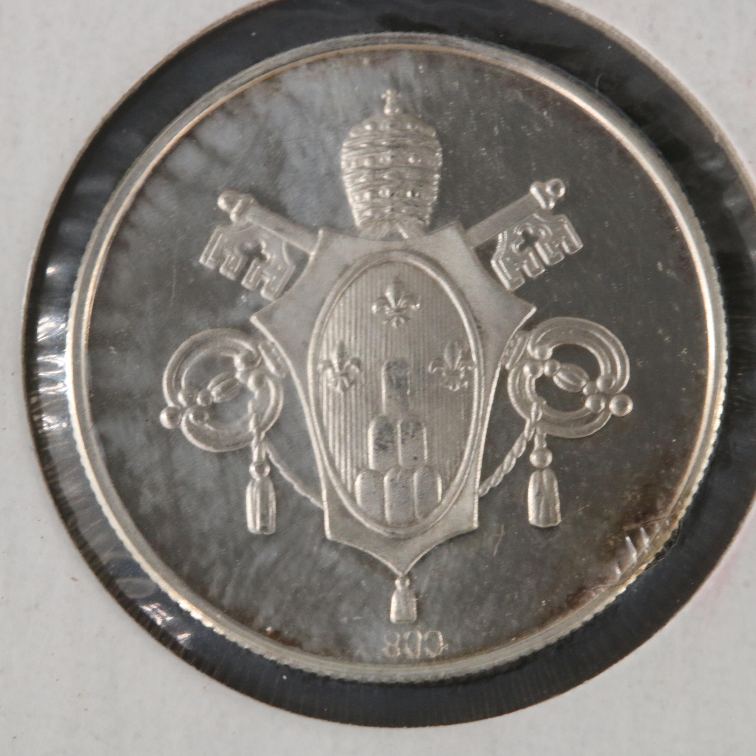 Collection of Nine Silver Vatican City Coins and medals