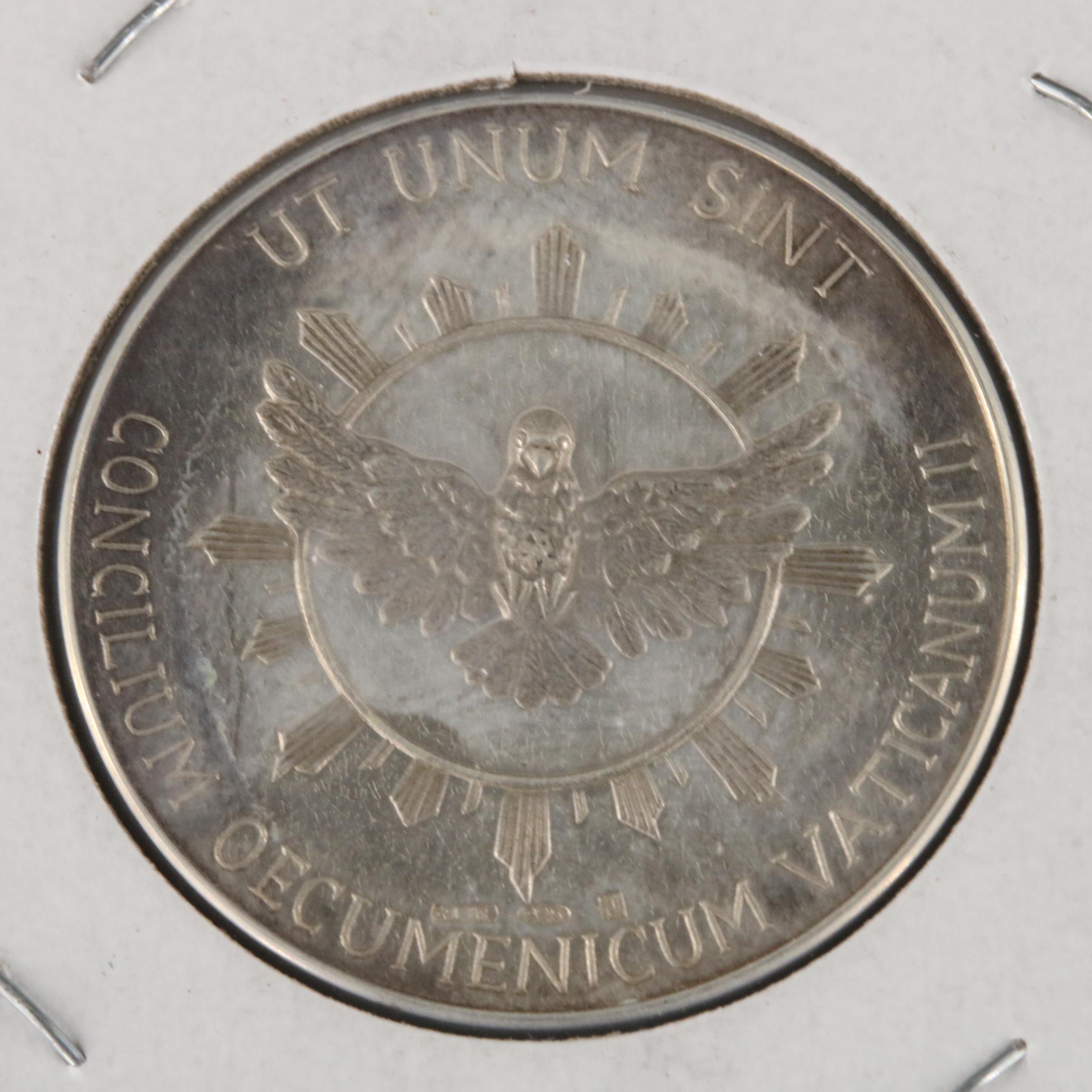 Collection of Nine Silver Vatican City Coins and medals