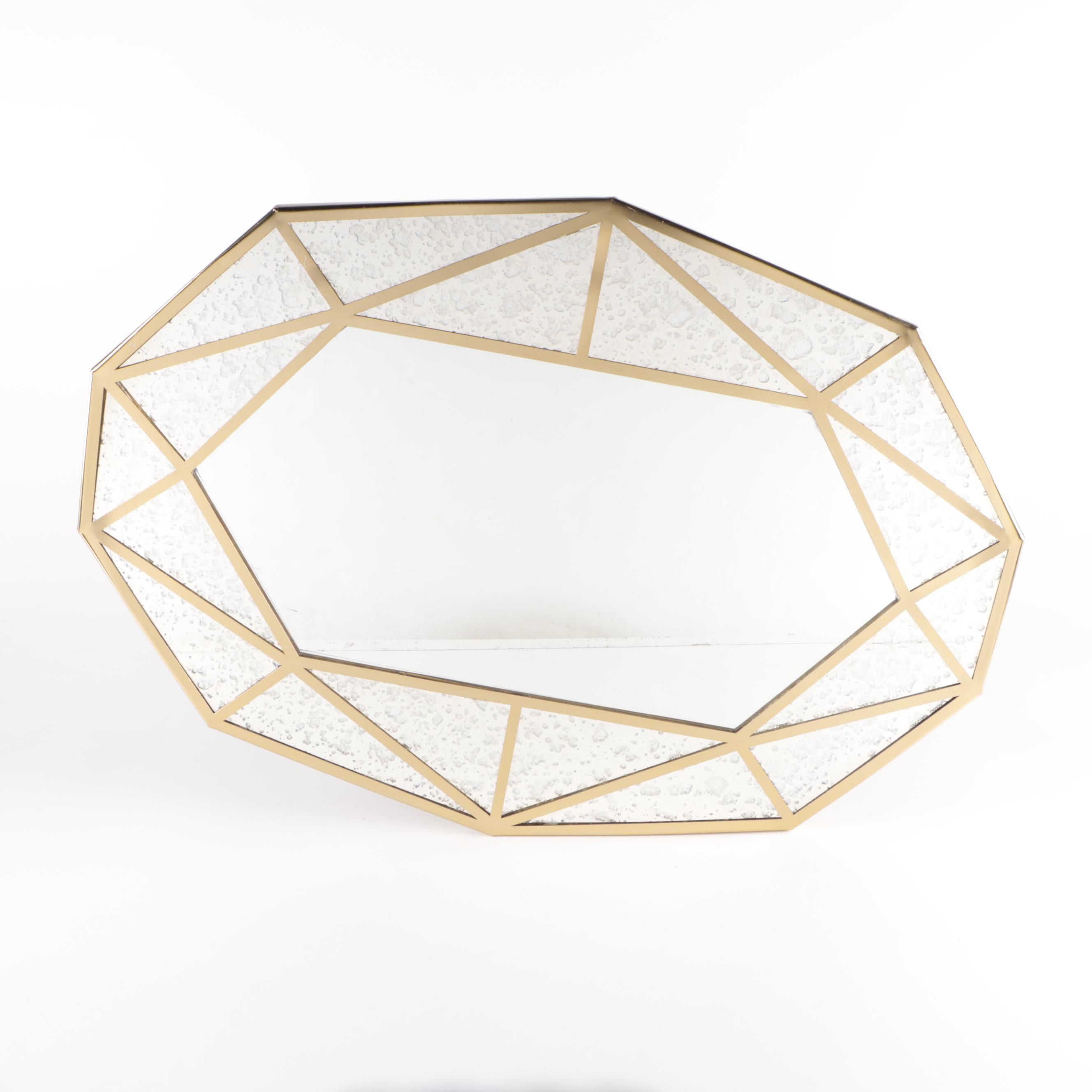 Opalhouse Designed with Jungalow Geometric Gilt Frame Hexagonal Wall Mirror
