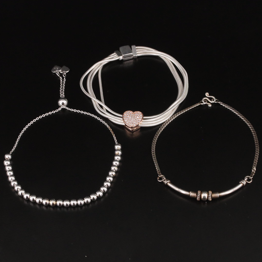 Pandora Heart Bracelet Featured in Sterling Bracelet Selection