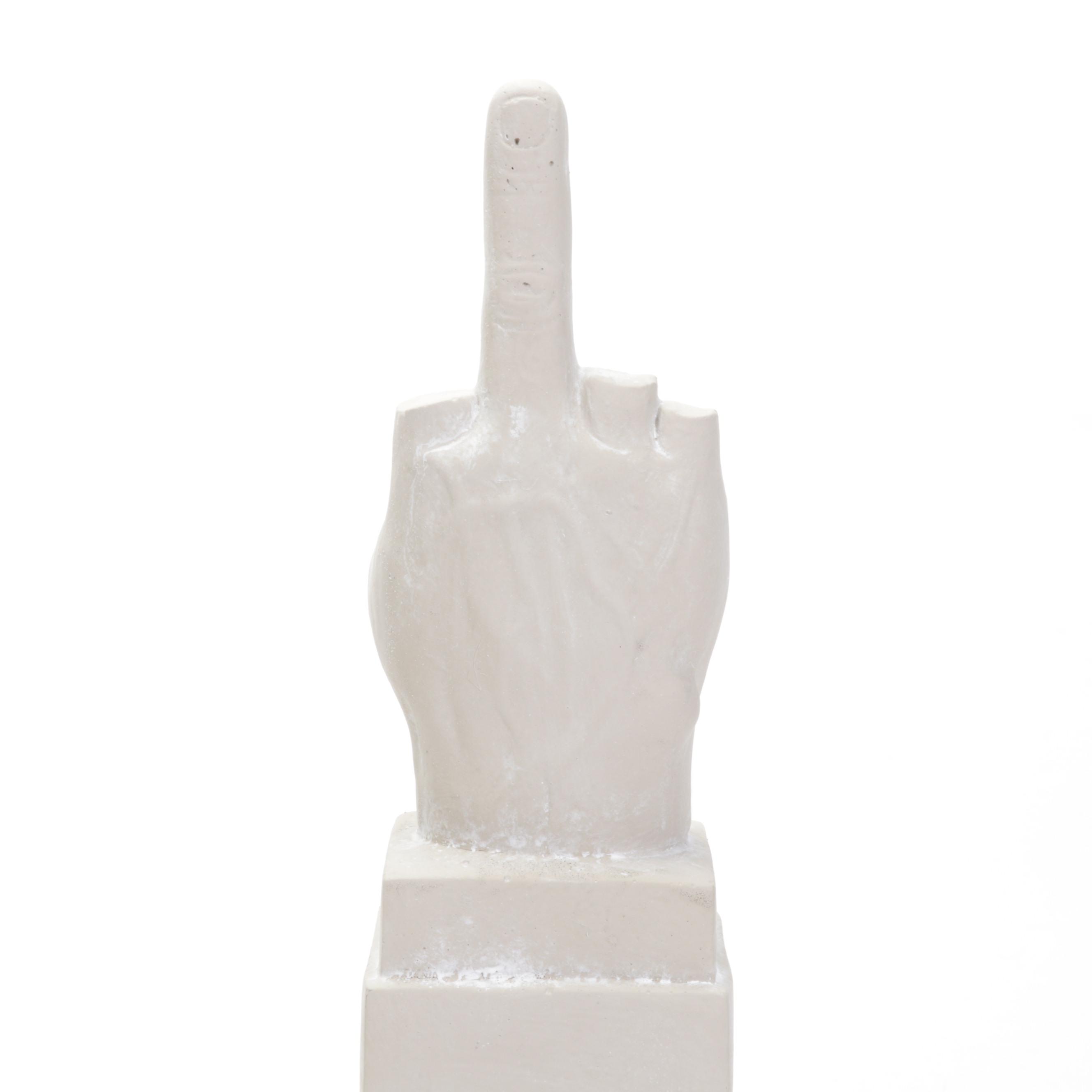 Seletti Concrete Sculpture After Maurizio Cattelan "L.O.V.E.," Circa 2010