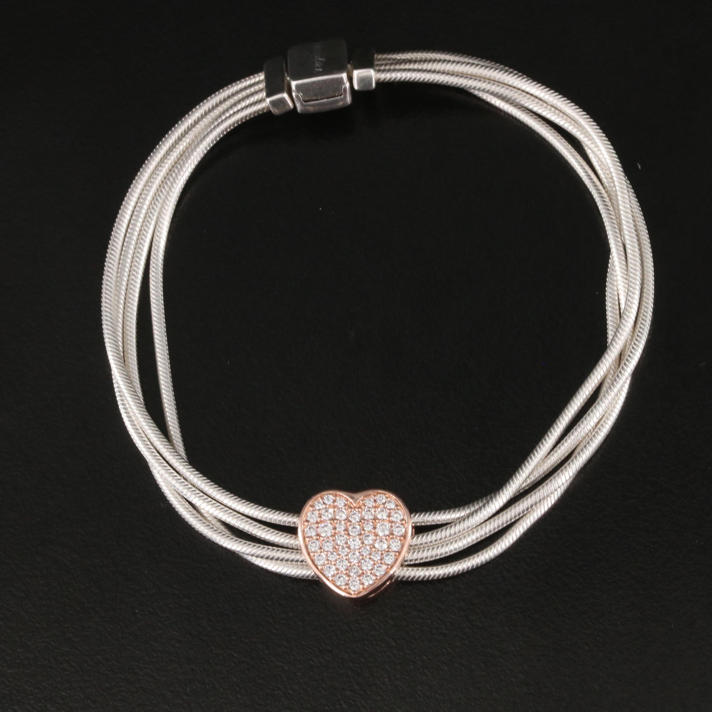 Pandora Heart Bracelet Featured in Sterling Bracelet Selection