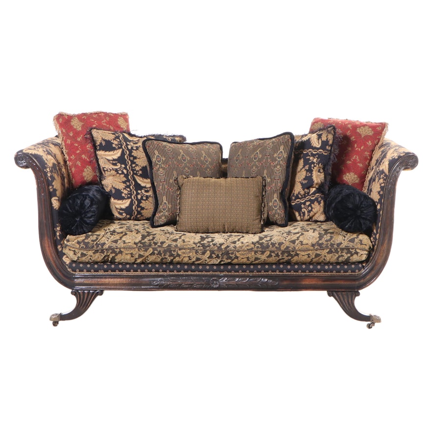 Carol Hicks Bolton & EJ Victor Empire Style Sofa with Pillows