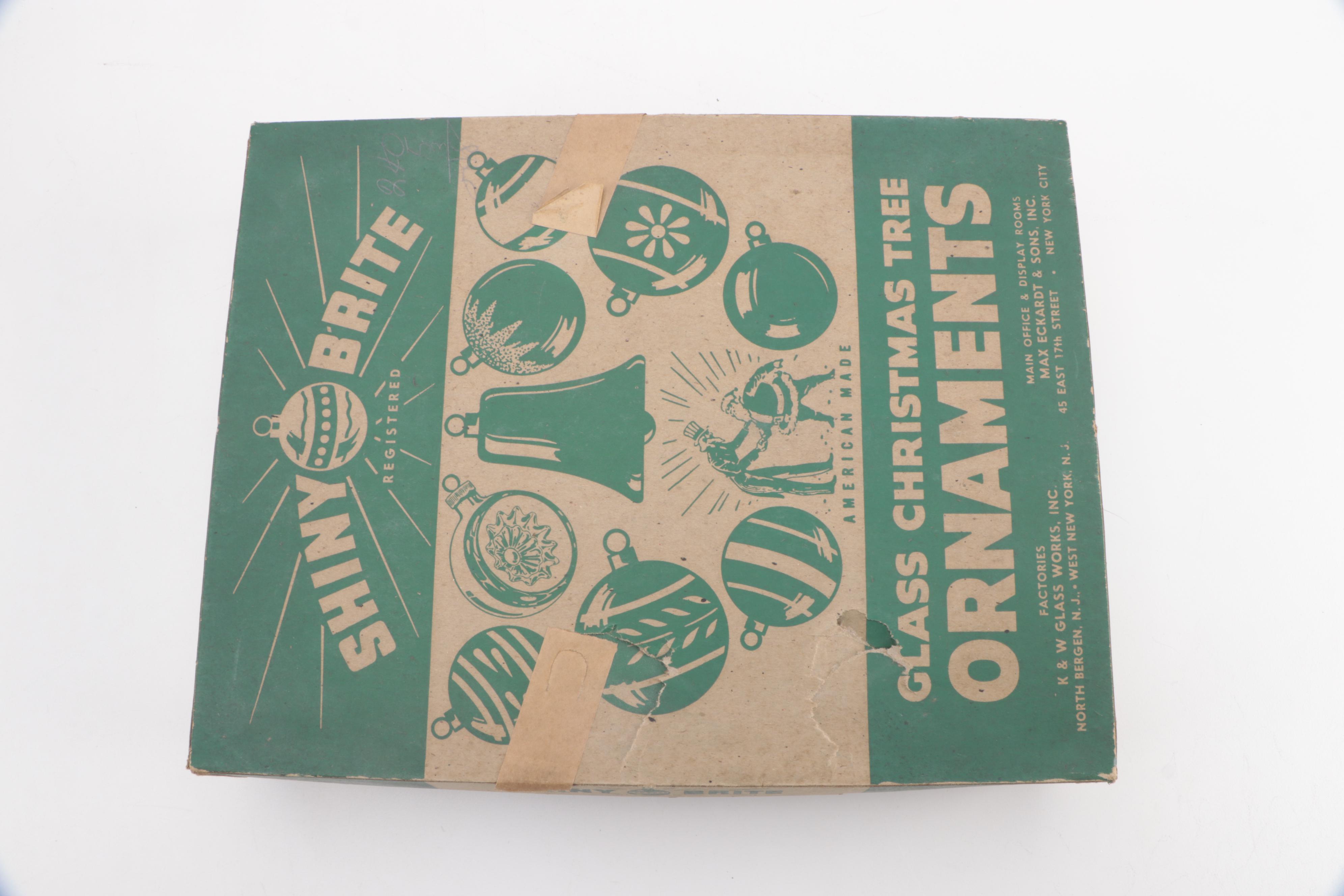 Glass Christmas Ornaments Featuring Max Eckardt & Sons, Mid to Late 20th Century