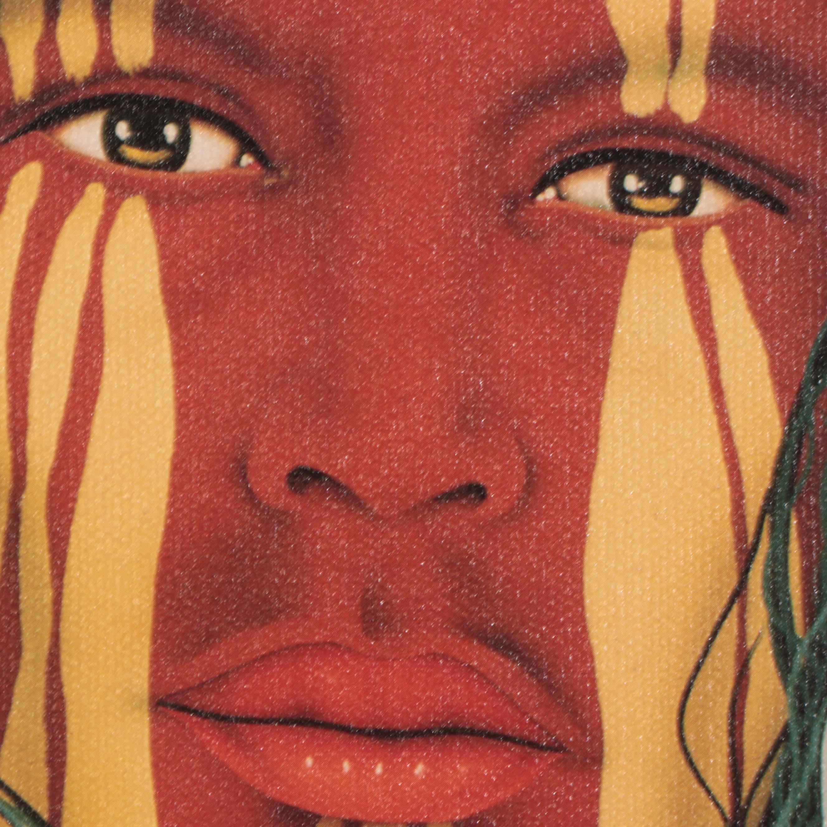 Henri Peter Portrait Offset Lithograph of Native American Figure "Dreamer"