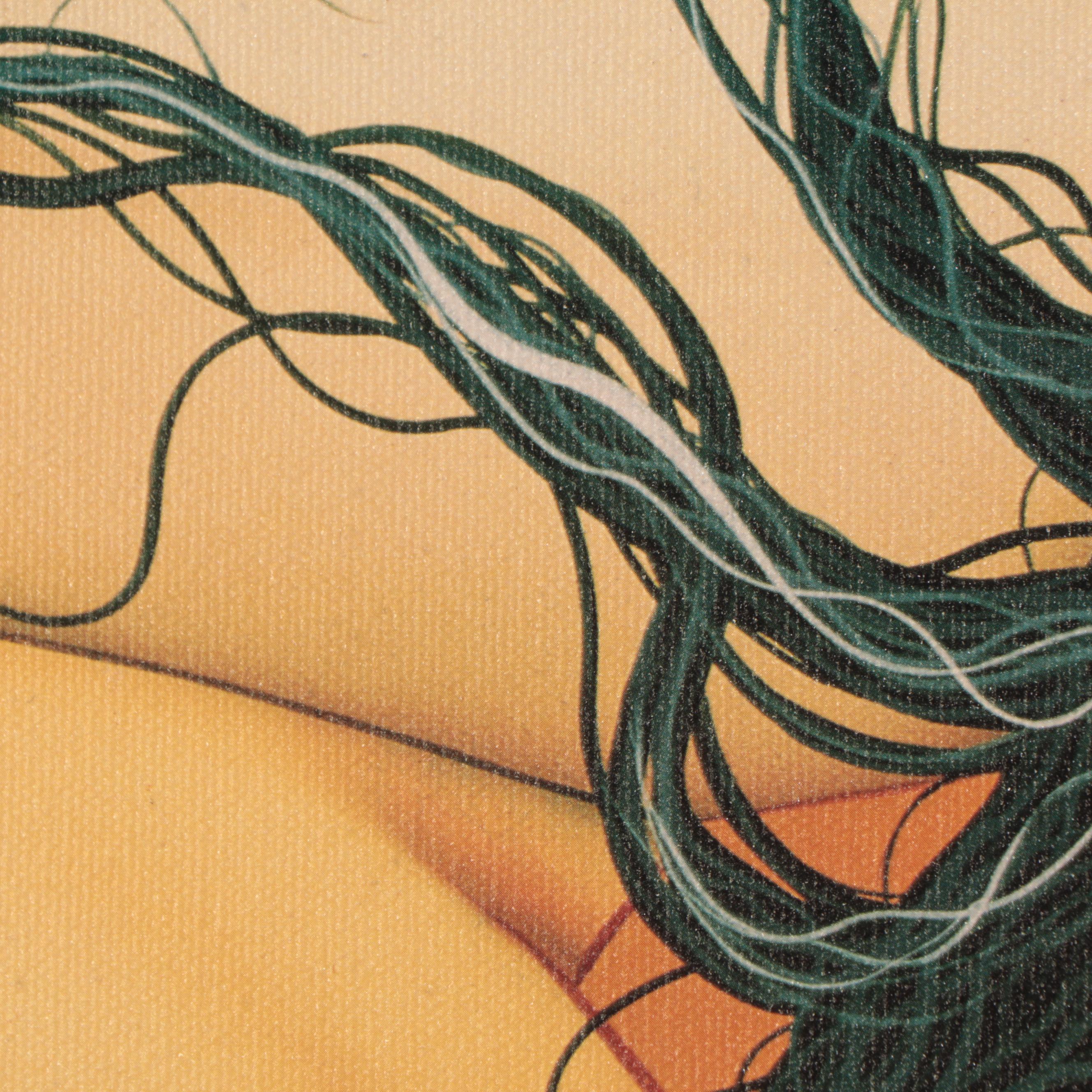 Henri Peter Portrait Offset Lithograph of Native American Figure "Dreamer"