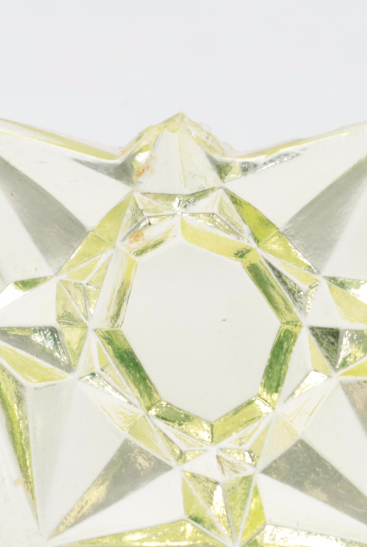 EAPG Daisy and Button Vaseline Glass Tableware with Fenton "Basketweave" Vase