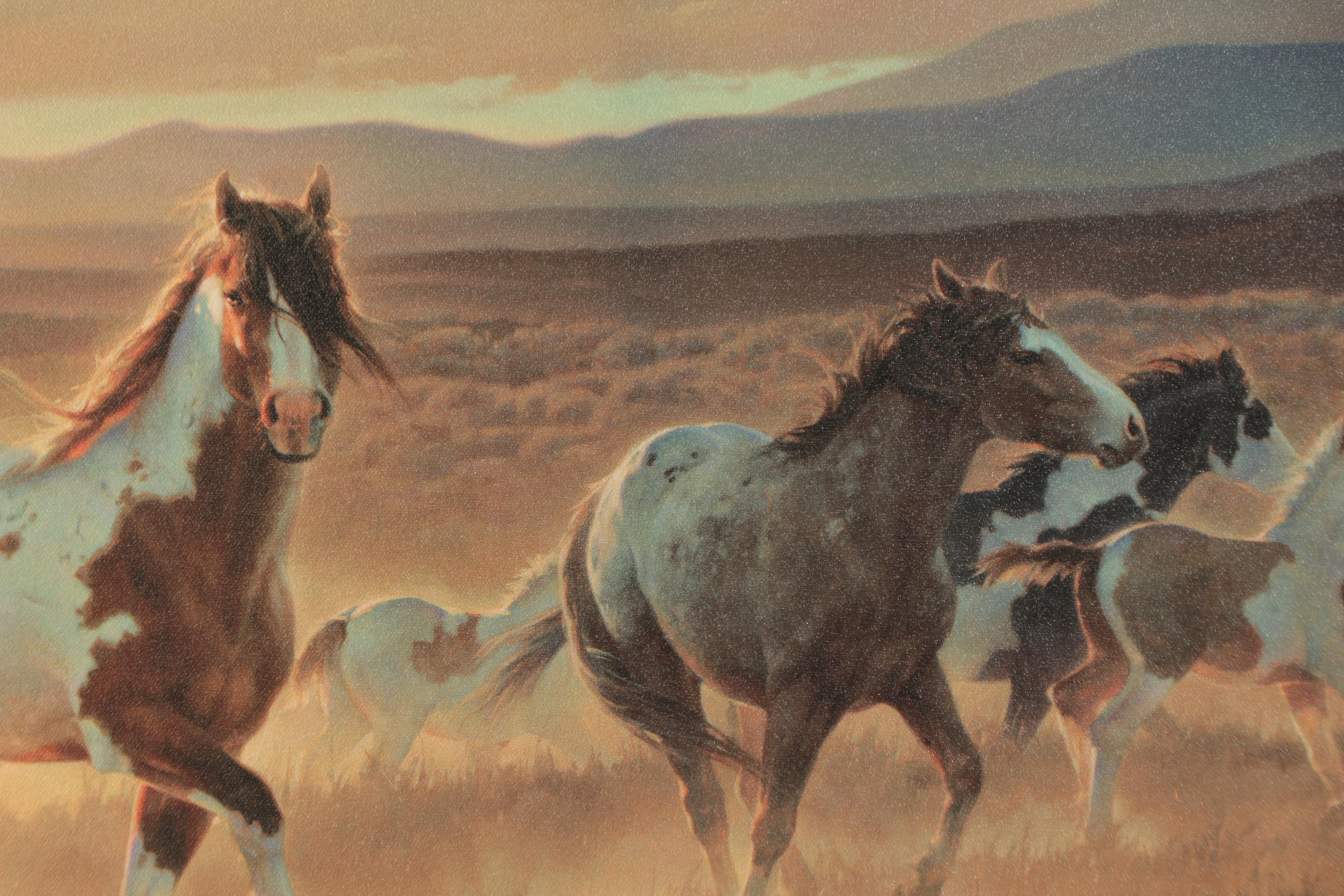 Nancy Glazier Western Offset Lithograph "Domino"