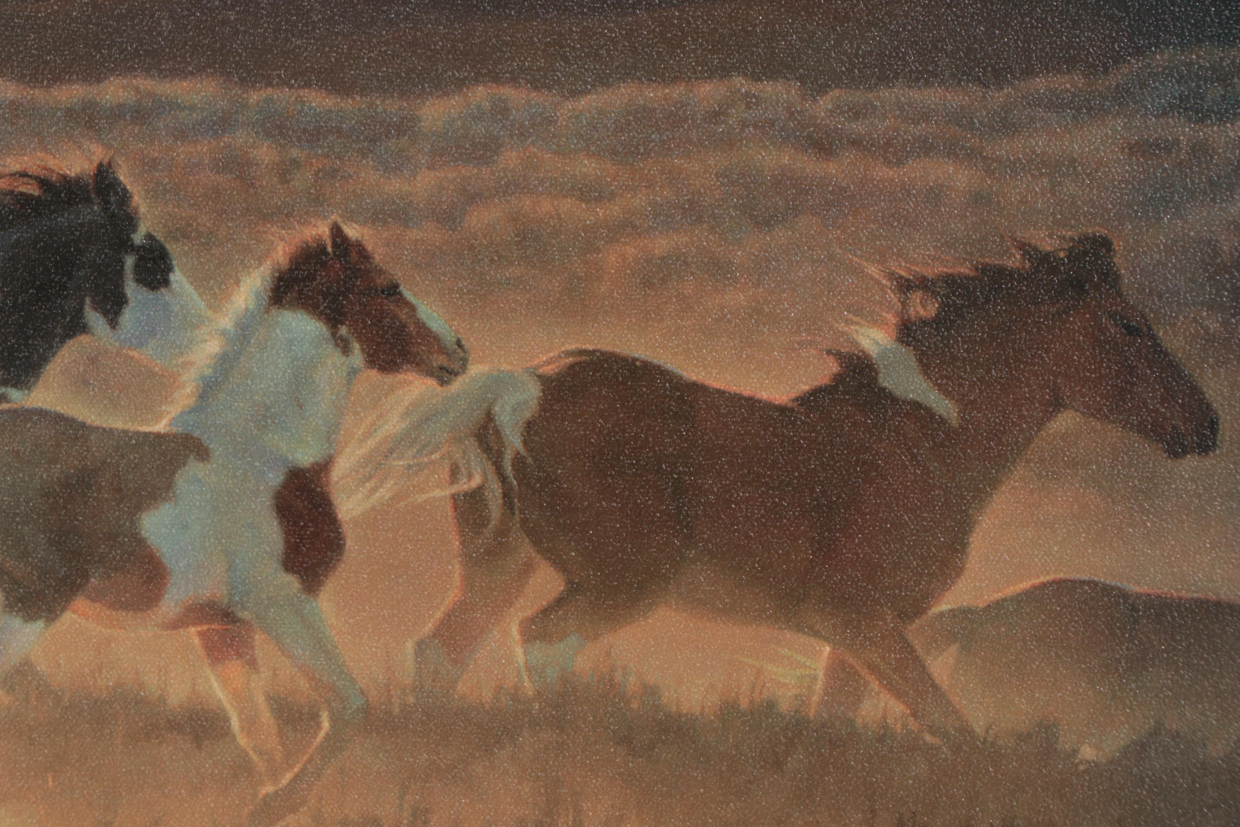 Nancy Glazier Western Offset Lithograph "Domino"