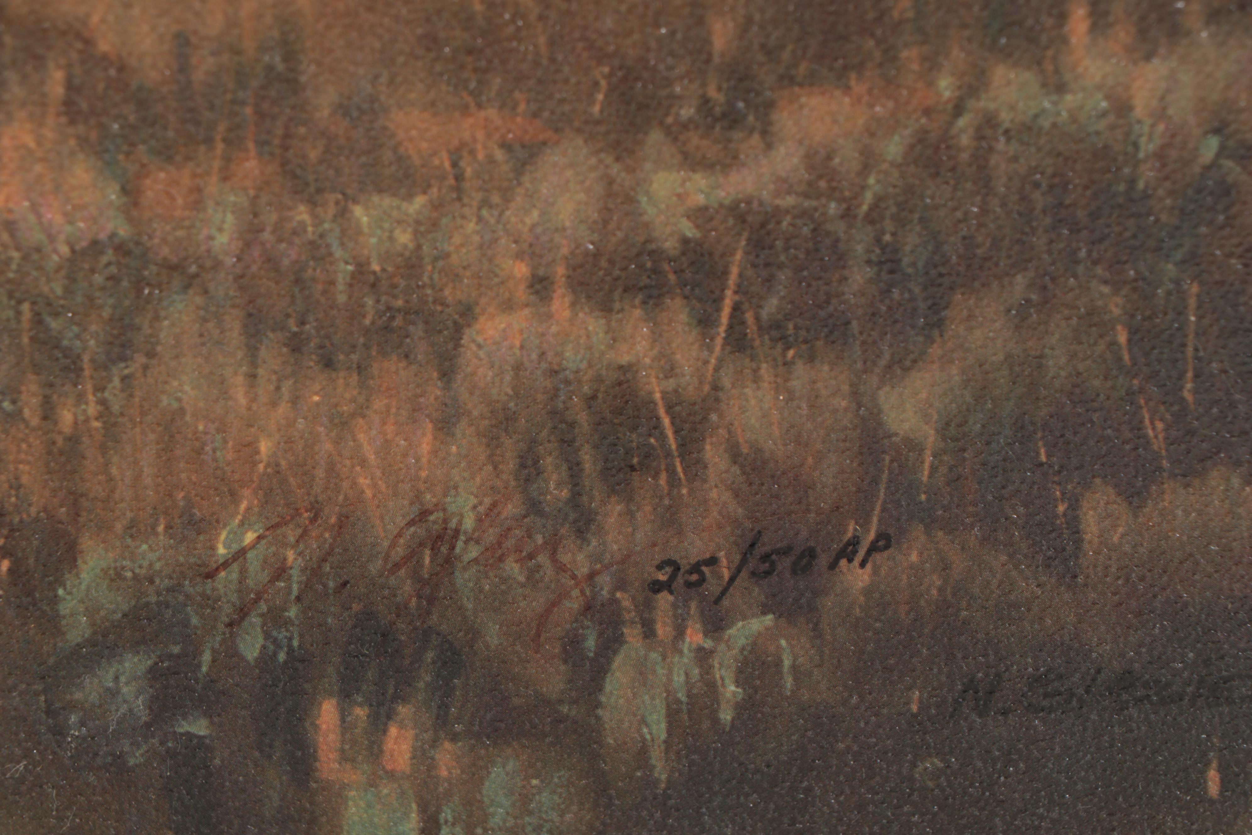 Nancy Glazier Western Offset Lithograph "Domino"