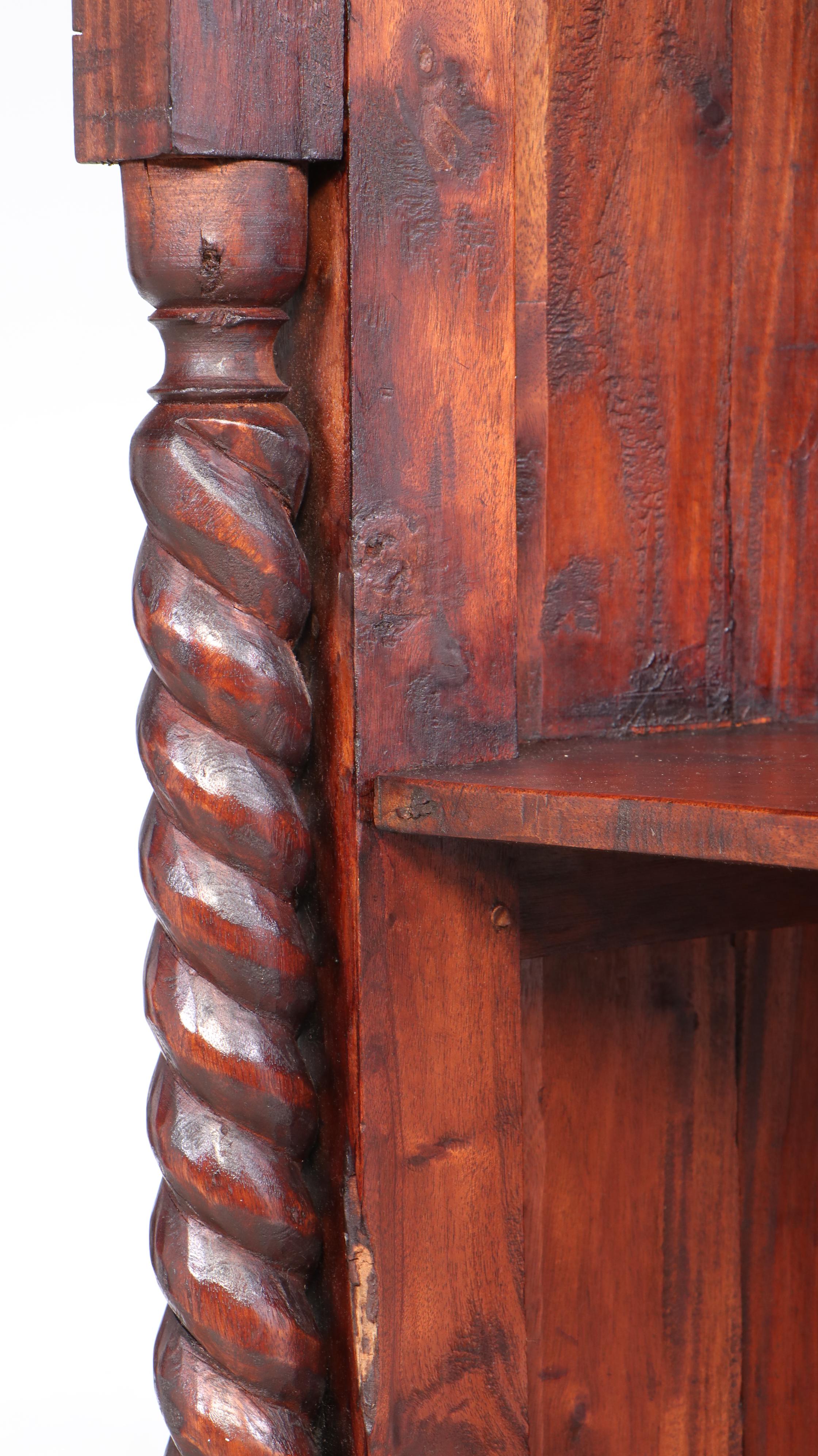 Spanish Baroque Style Corner Bookcase