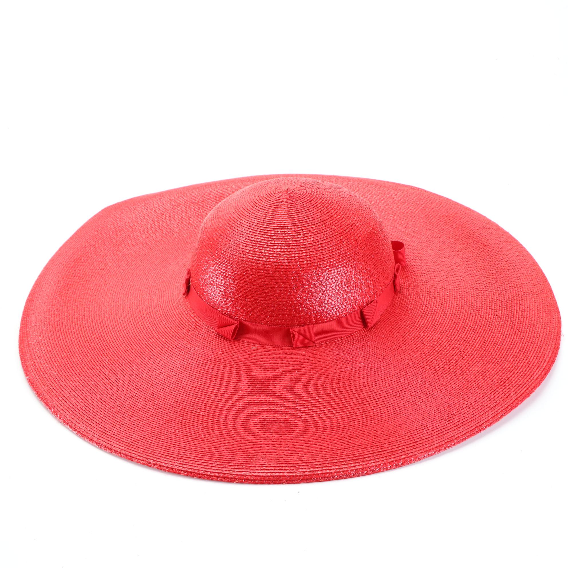 Jack McConnell Boutique Tulle Hat and Bellini Wide Brim Hat with Box