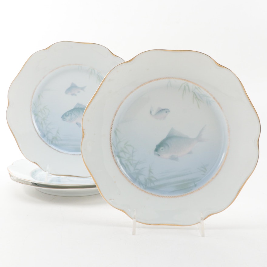 Rosenthal Porcelain Fish Plates, Mid to Late 20th Century