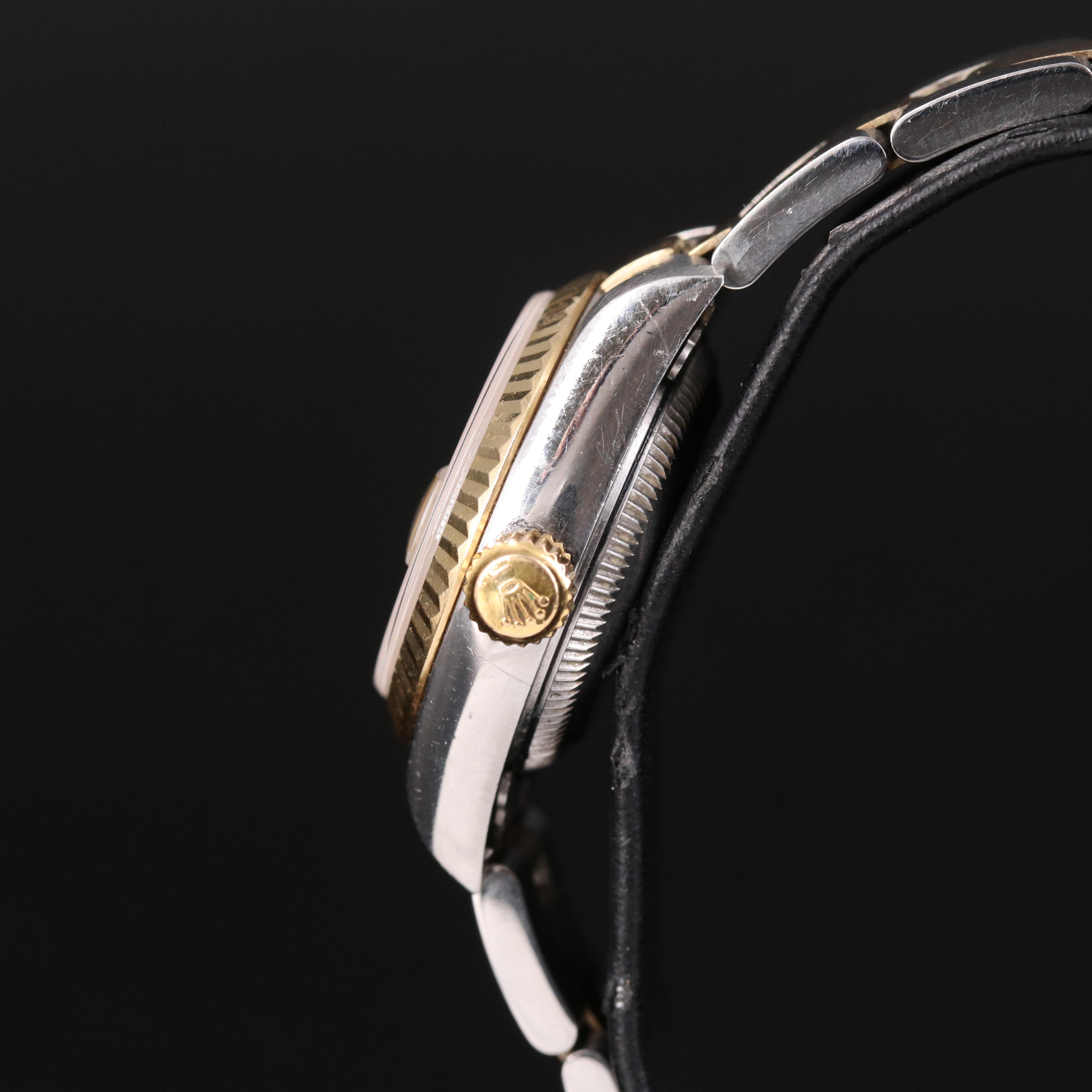 Rolex Datejust Factory Champagne Mother-of-Pearl Diamond Dial Watch