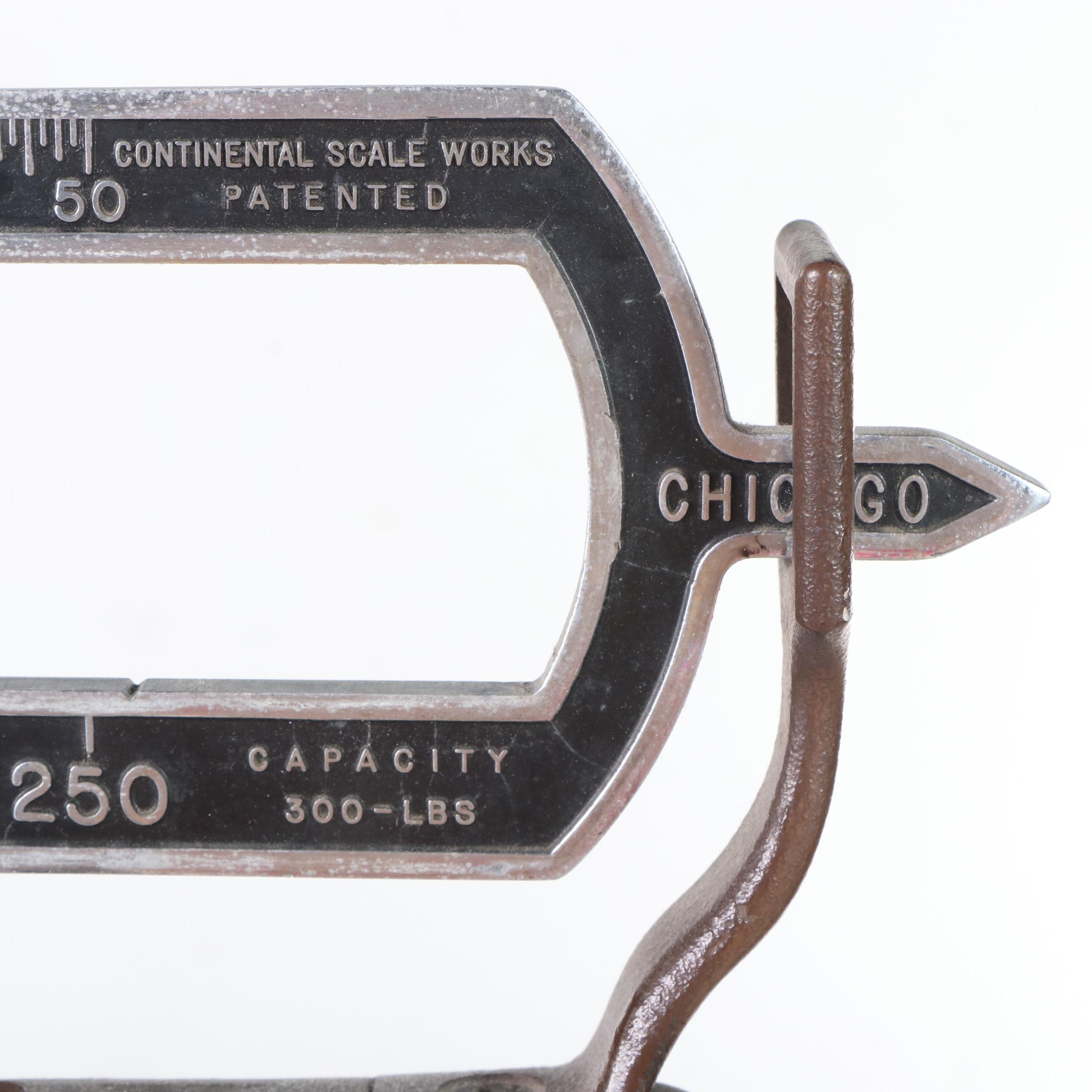 Chicago Continental Scale Works, Vintage Patient Weight Scale