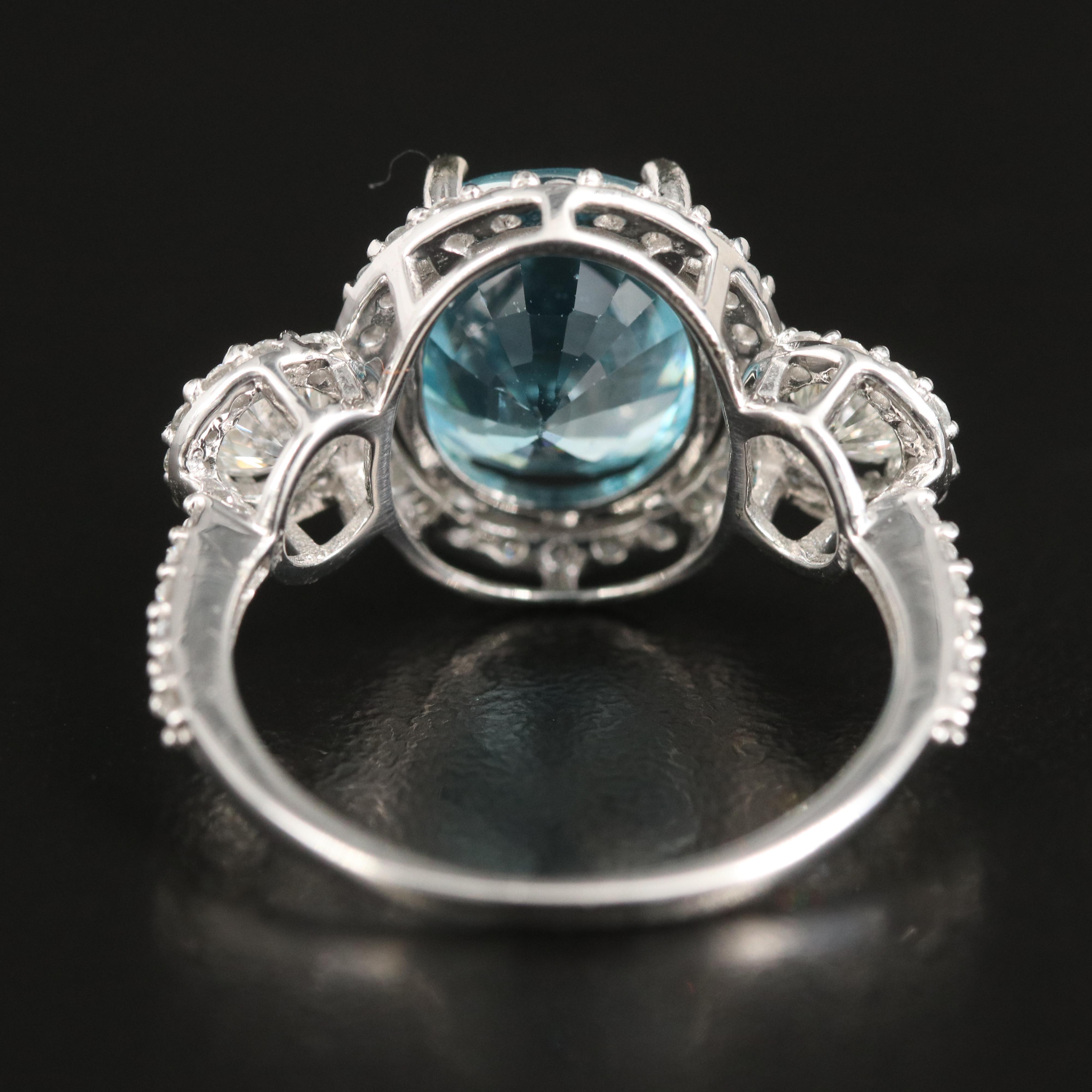 14K Zircon and Diamond Ring