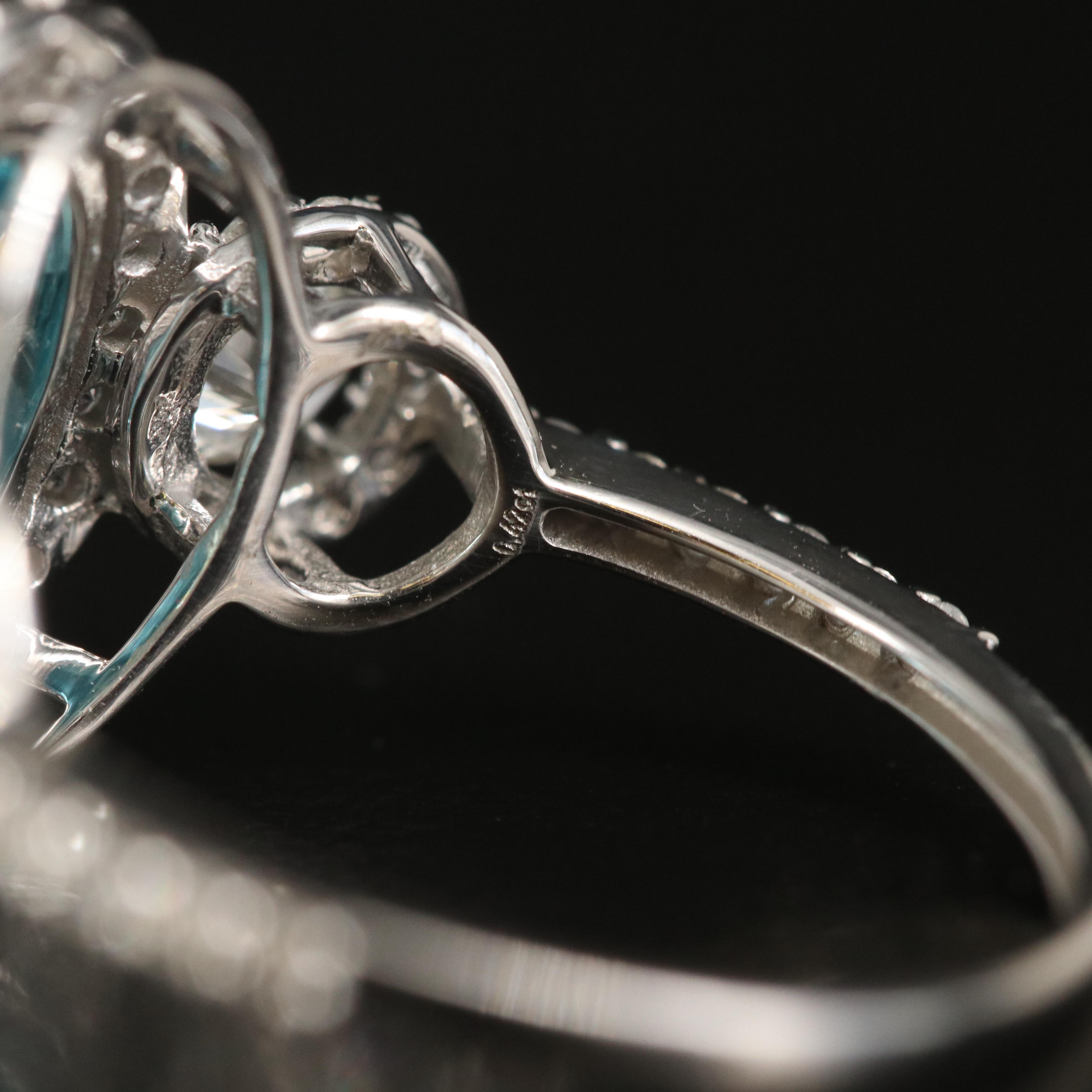 14K Zircon and Diamond Ring