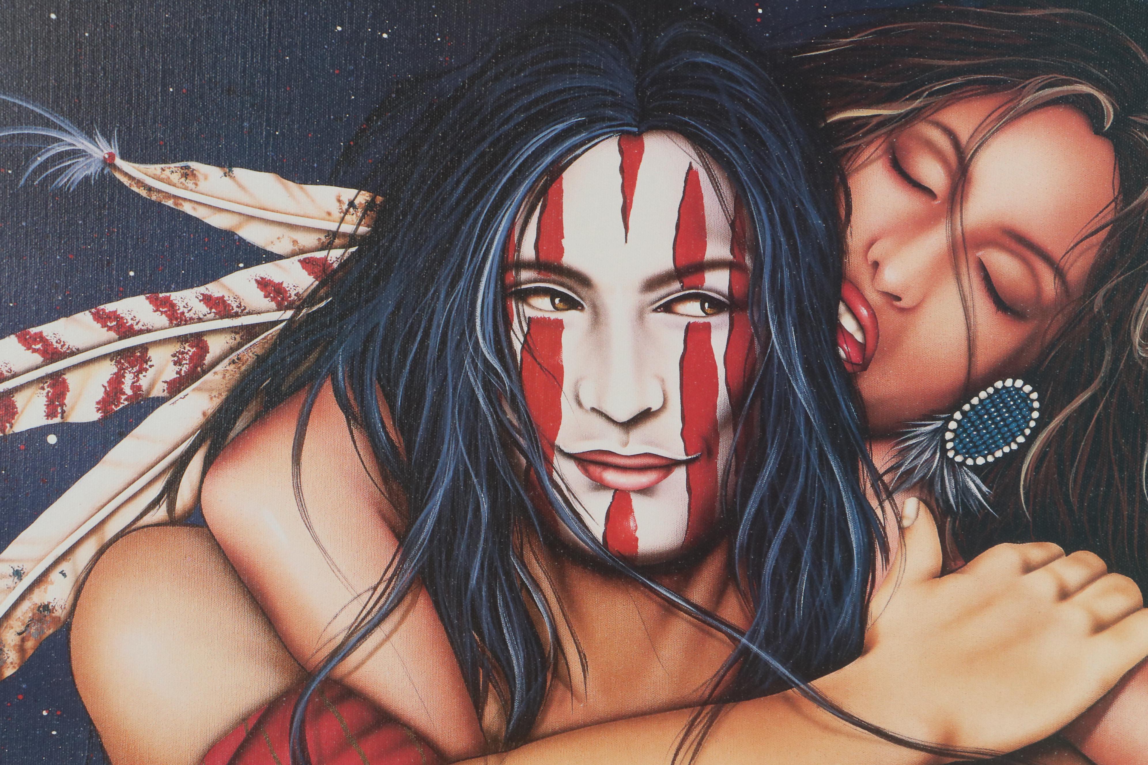 Henri Peter Offset Lithograph "More Than Lovers," 1997