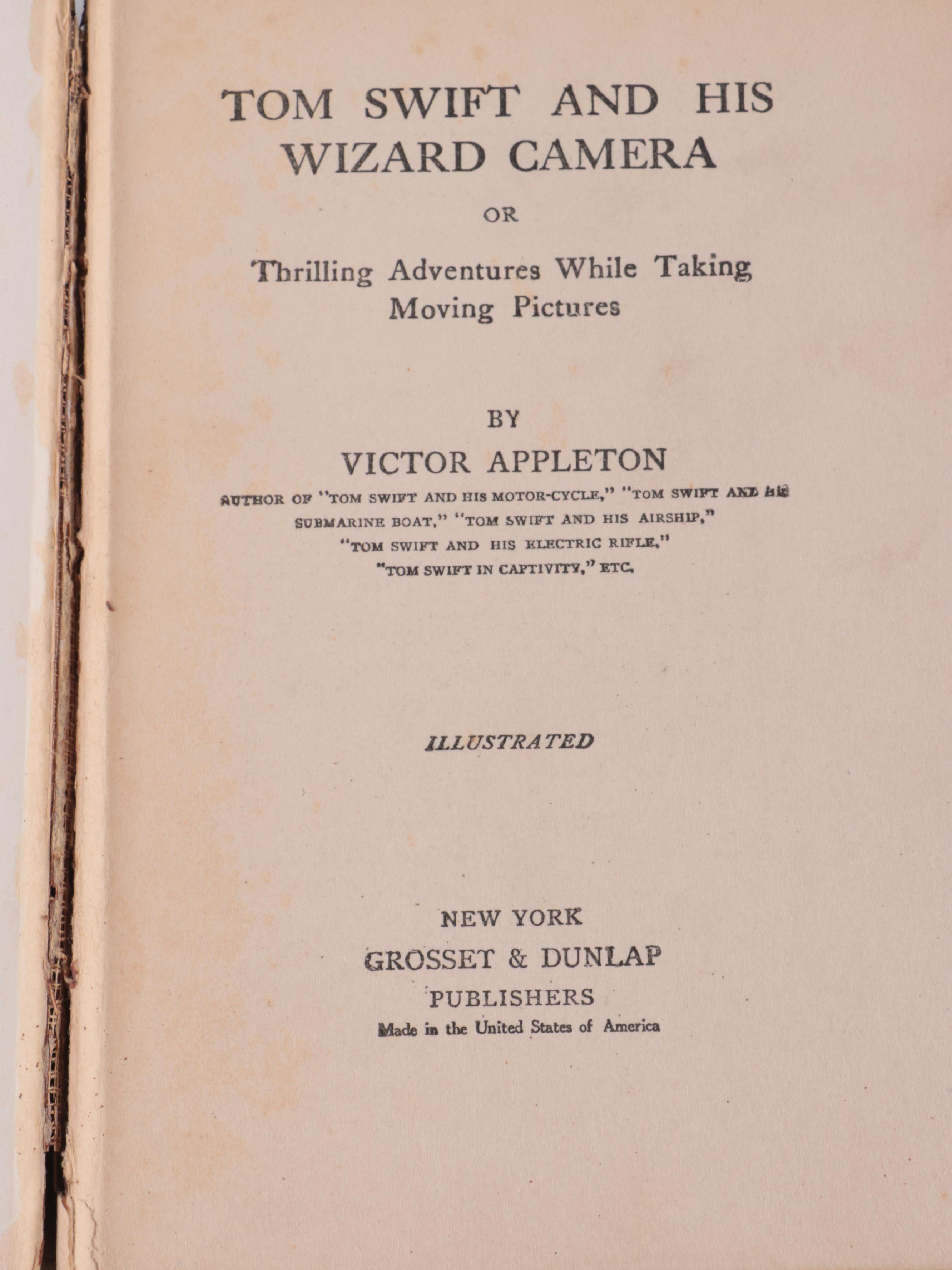 "Tom Swift" Partial Series by Victor Appleton, Early/Mid-20th Century