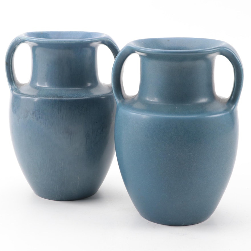 Rookwood Pottery Glazed Ceramic Amphora Vases, 1922