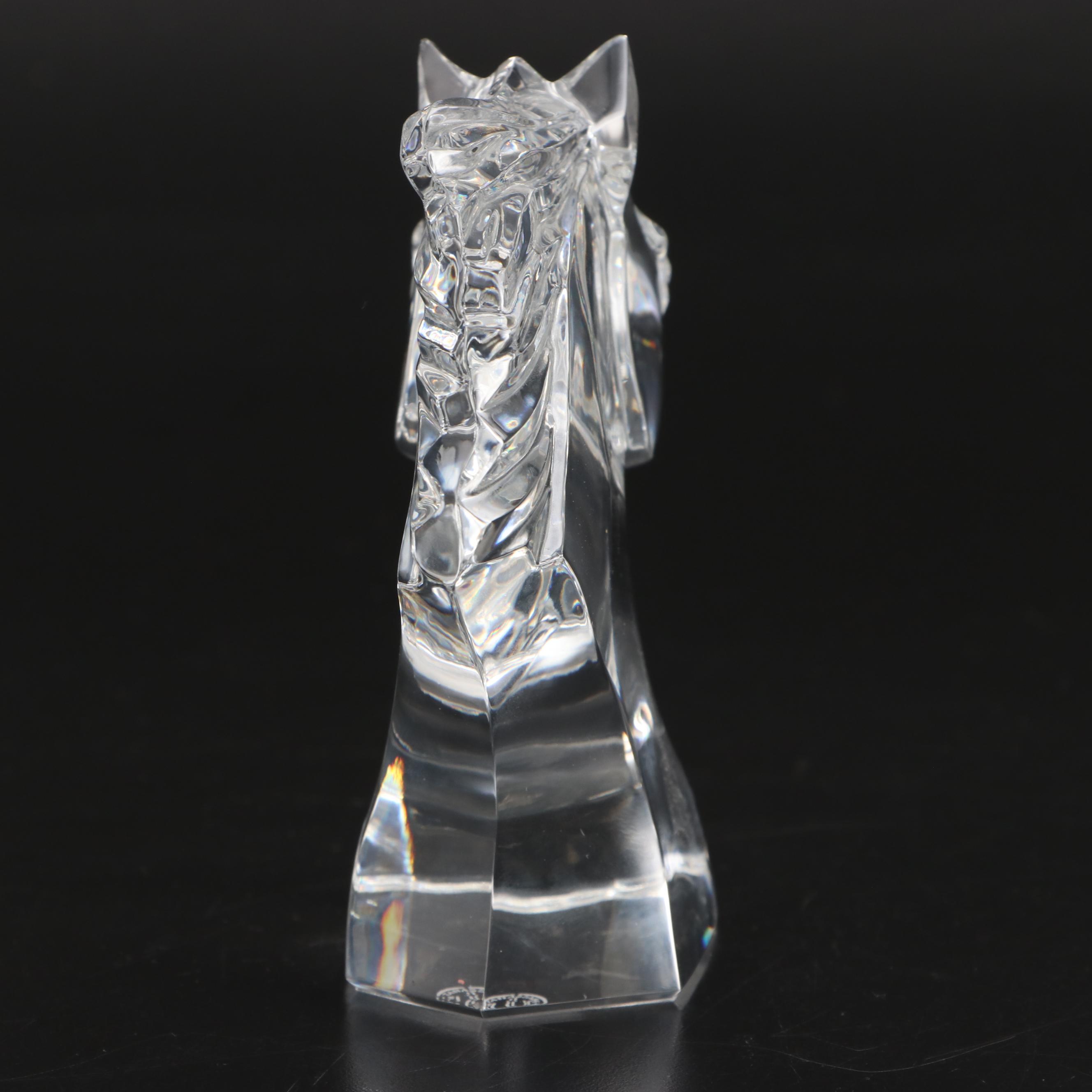 Baccarat Crystal Horse Head Sculpture