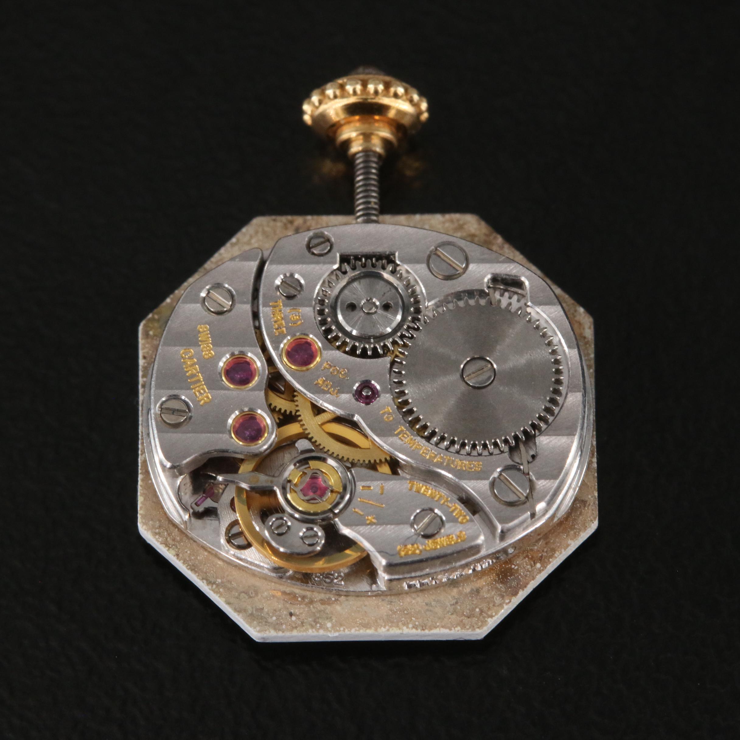 Cartier Octagonal 18K and 1.10 CTW Diamond Vintage Watch