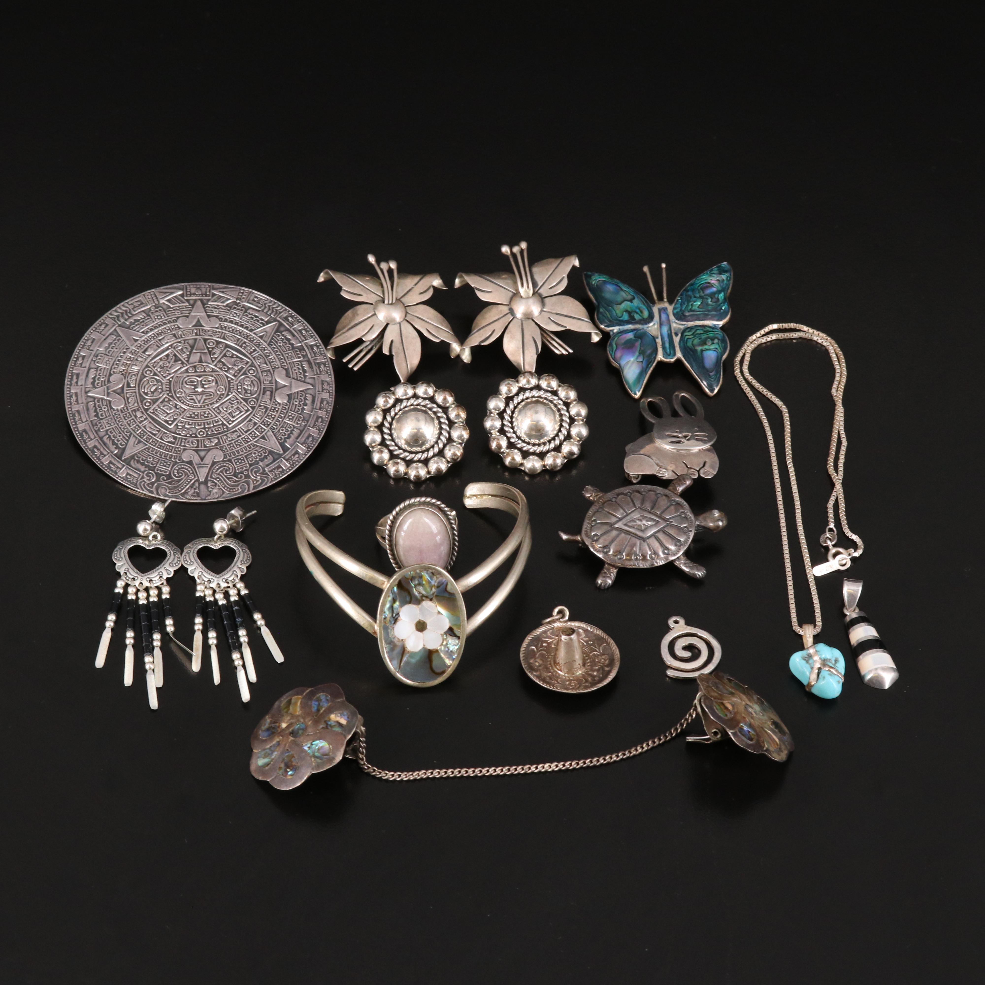 Jewelry Selection featuring Mexican, Sterling Silver and Turquoise
