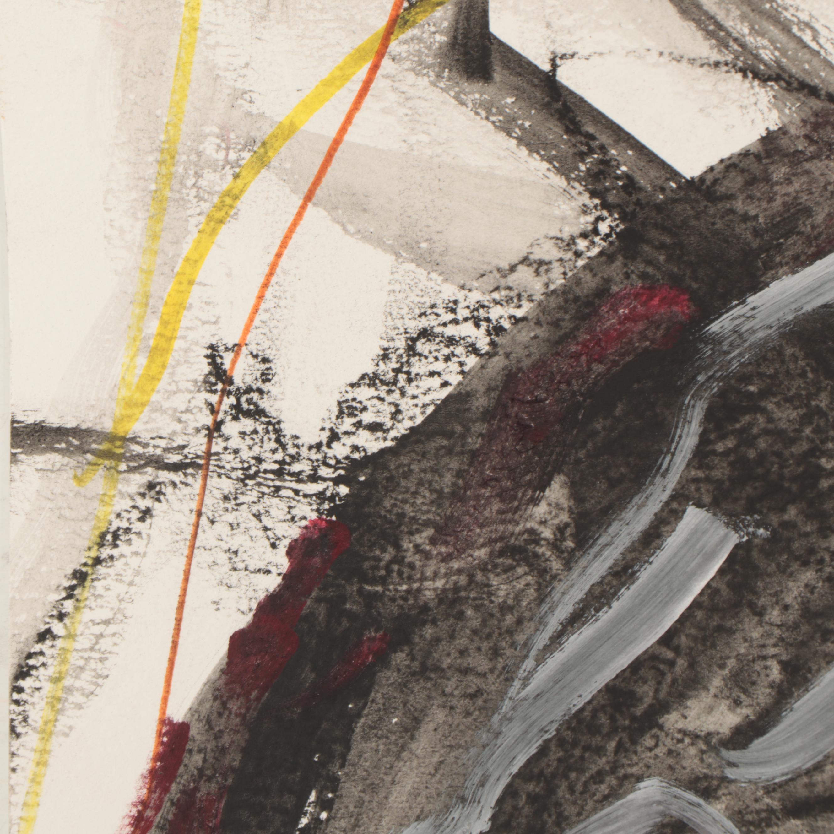 Jim Guest Figural Mixed Media Painting