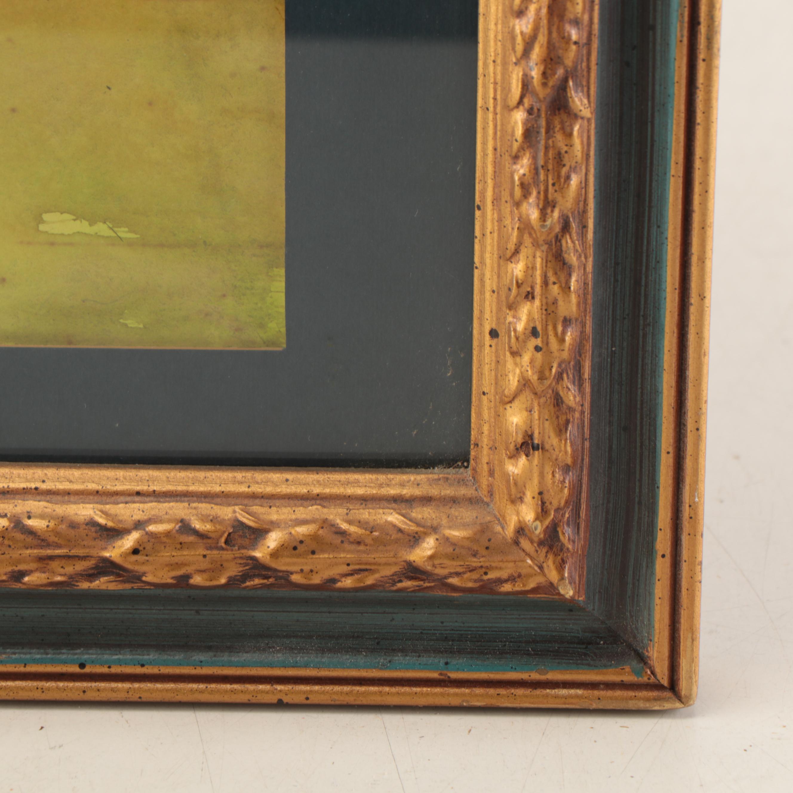 Abstract Portrait Watercolor Painting of Girl