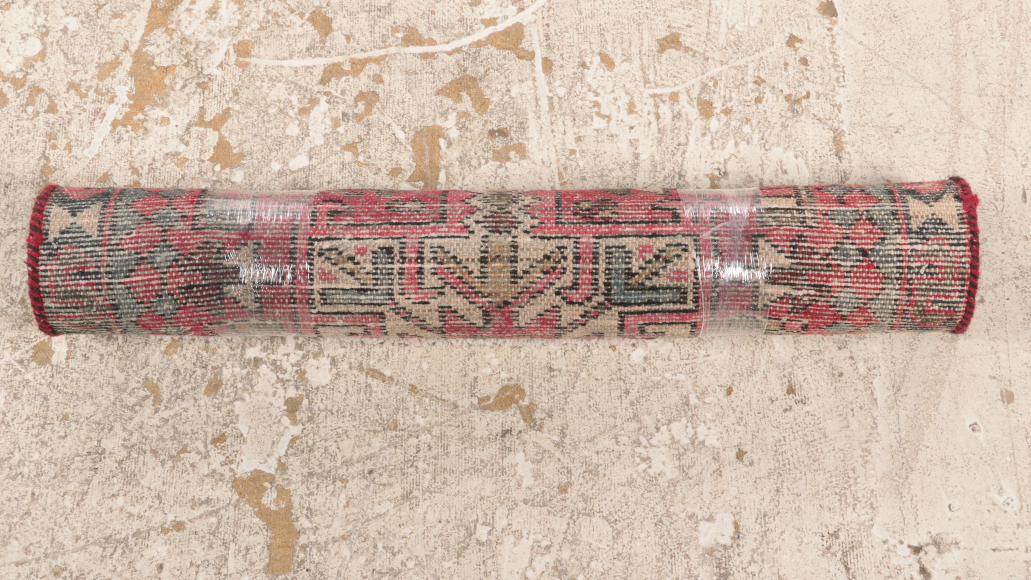 2'9 x 5'10 Hand-Knotted Persian Karaja Carpet Runner