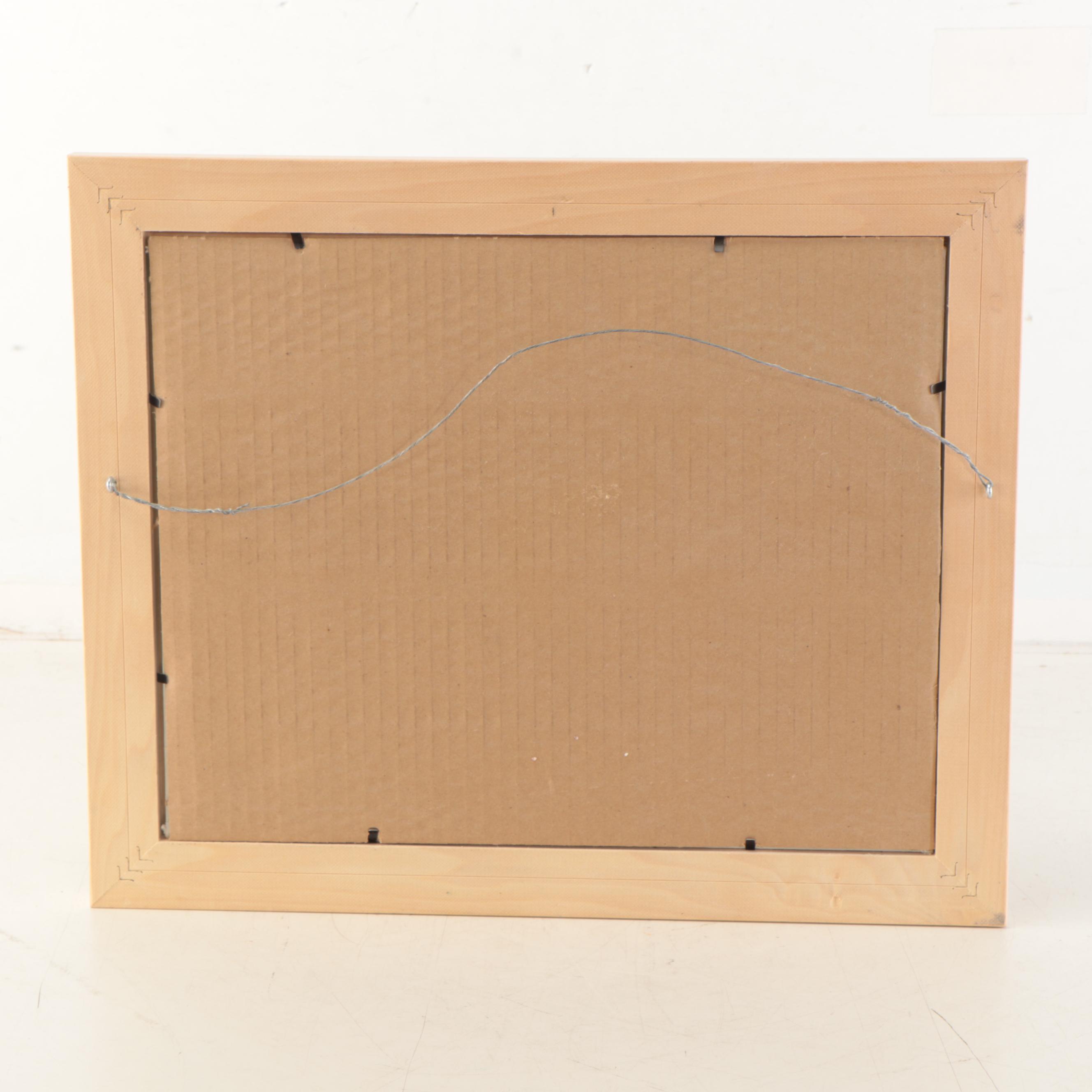 Rick Wisecarver Native American Scene Oil Painting, 2001