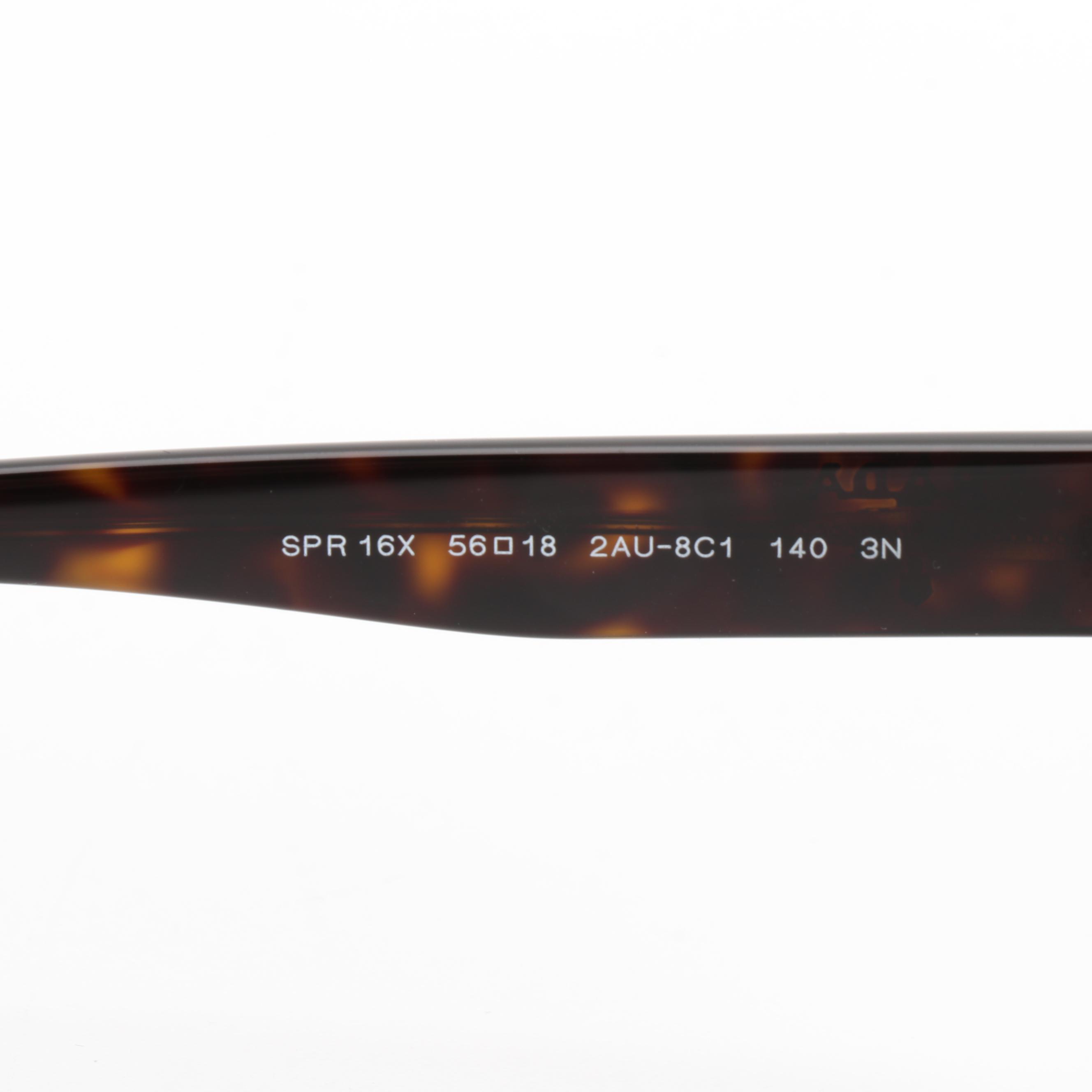 Prada SPR16X Havana Sunglasses with Case and Box