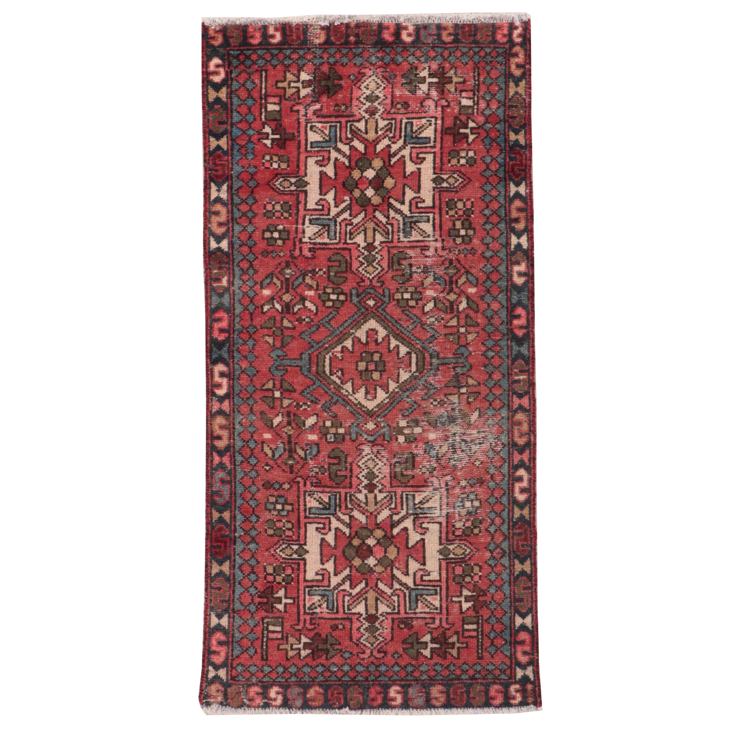 2'9 x 5'10 Hand-Knotted Persian Karaja Carpet Runner