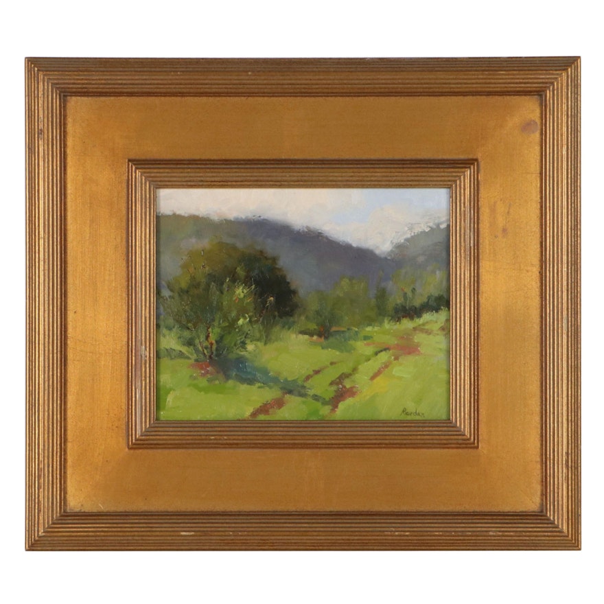 Cynthia Riordan Plein Air Oil Painting "Saratoga Orchard"