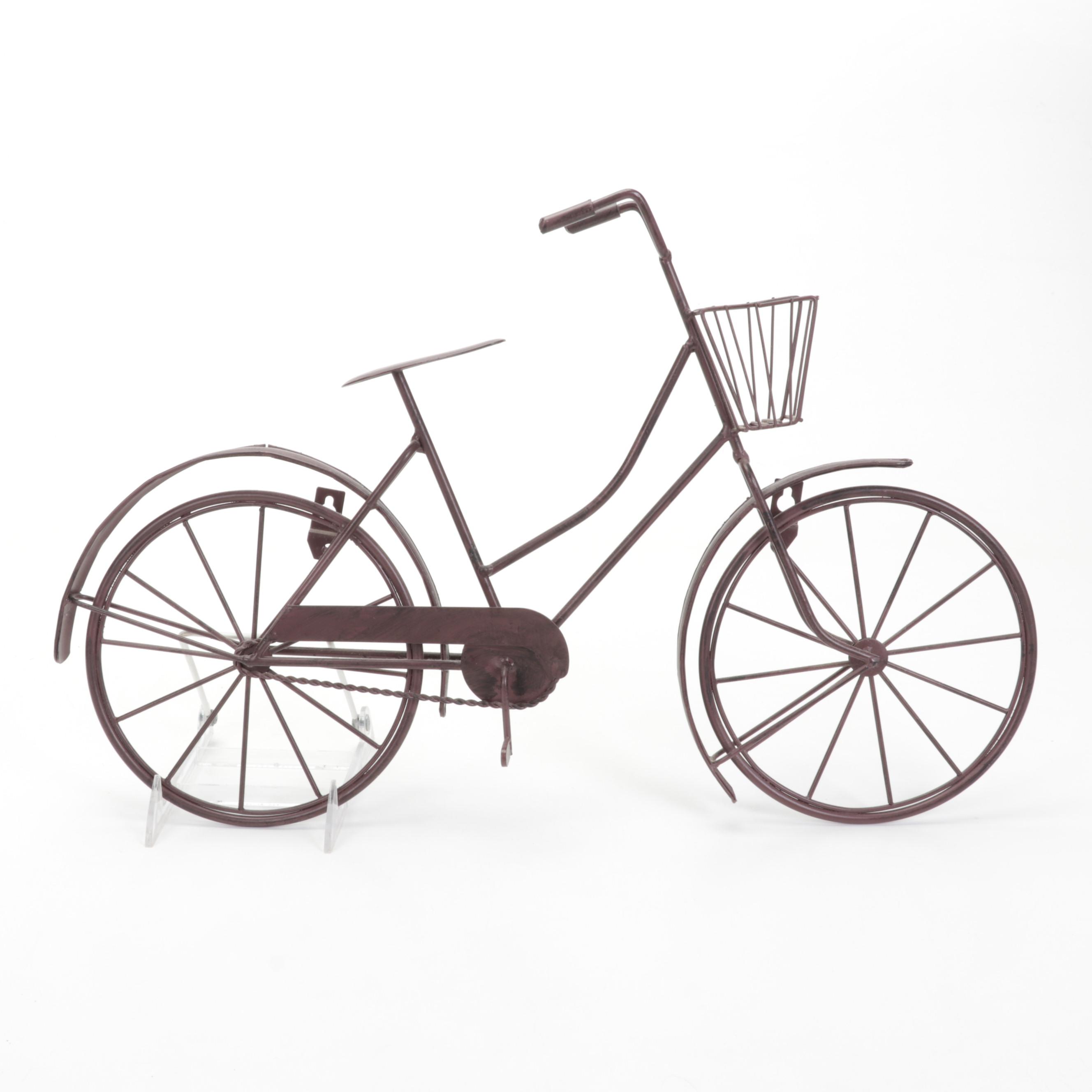 Driftwood Heart Wall Hangings, Framed Paper Butterflies, and Metal Bicycle Decor