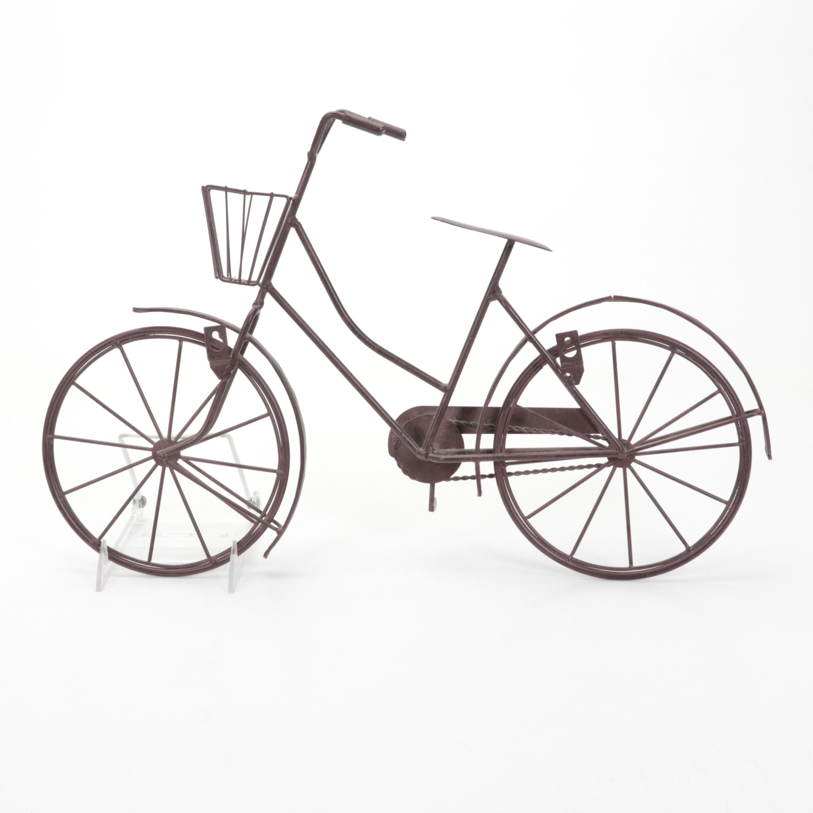 Driftwood Heart Wall Hangings, Framed Paper Butterflies, and Metal Bicycle Decor