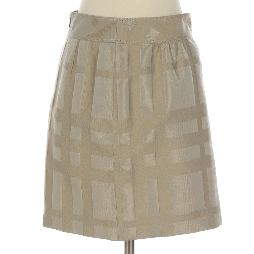 Burberry Pencil Skirt in Monochromatic Plaid