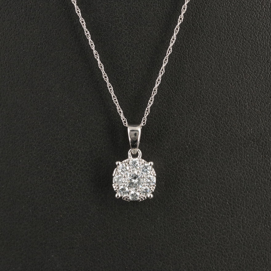 10K 0.50 CTW Lab Grown Diamond Pendant Necklace