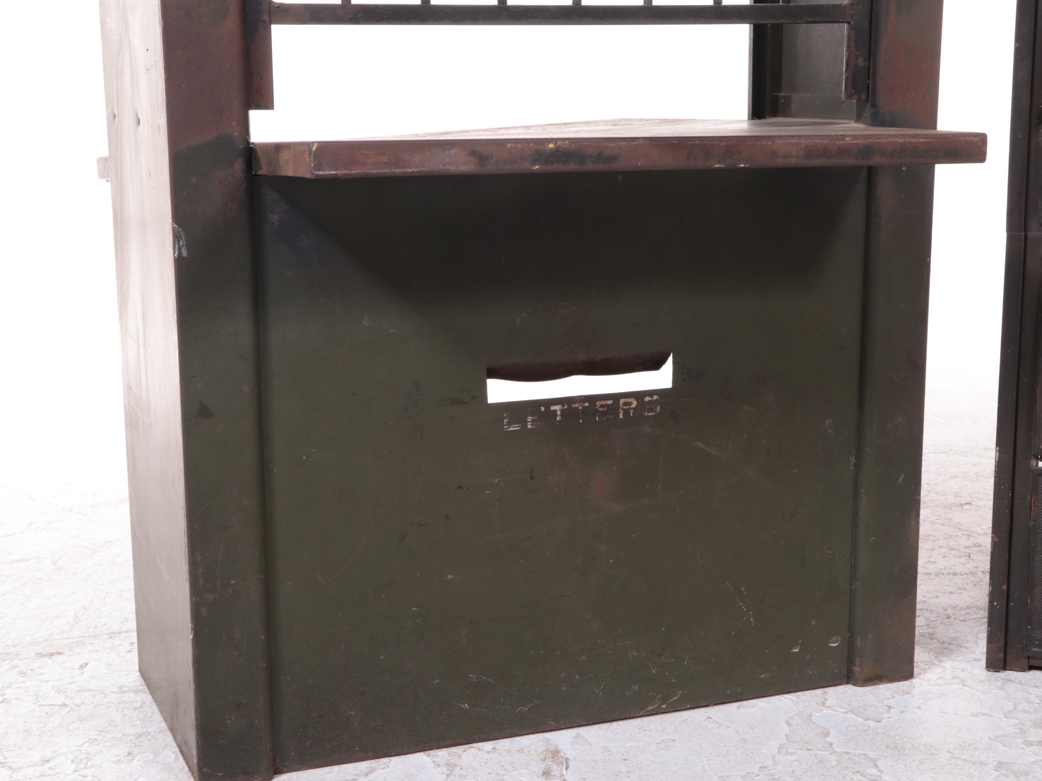 U.S. Army Post Office Mail Box Units, Bar Window Counter and Rubber Stamps