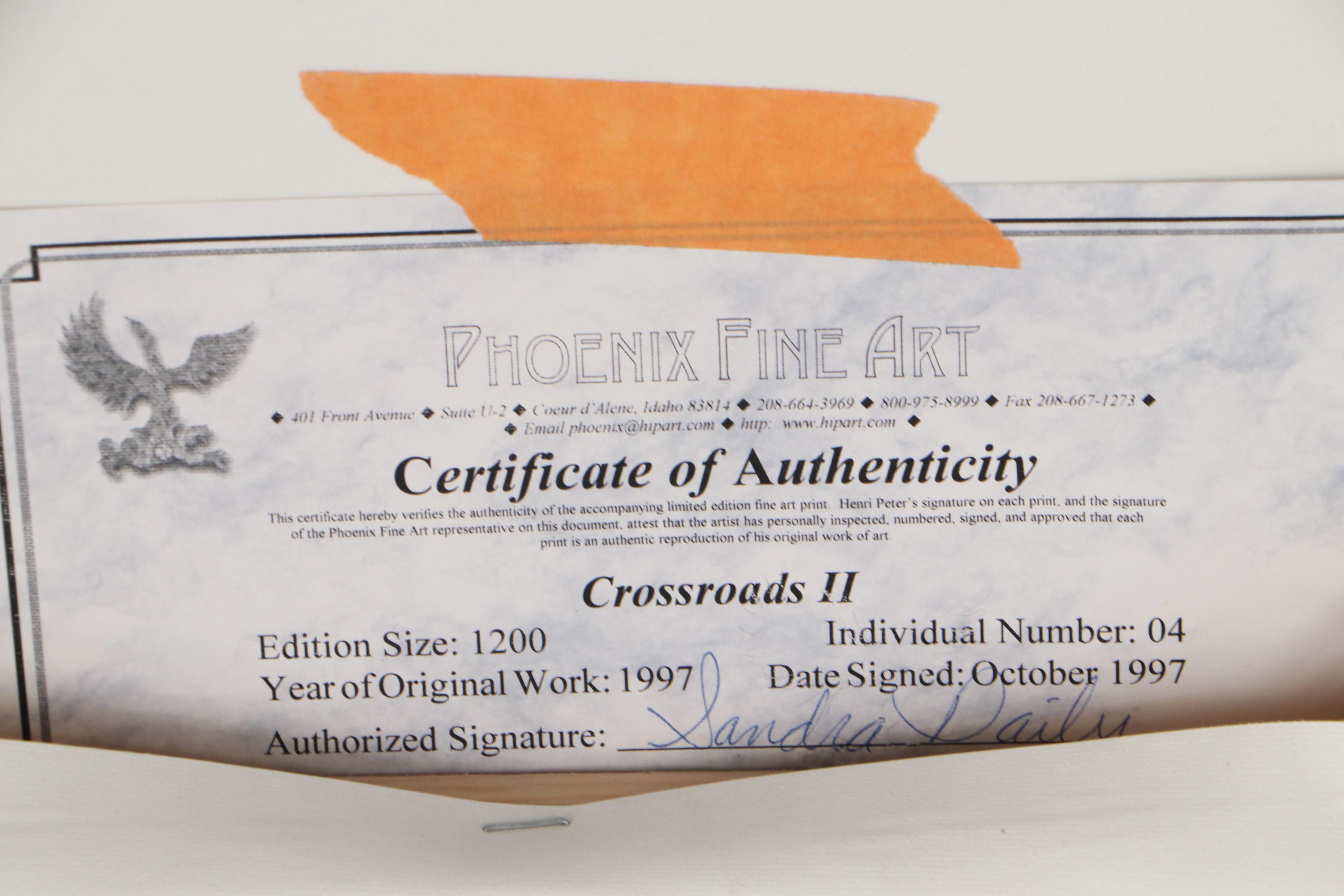 Henri Peter Offset Lithograph "Crossroads II," 1997