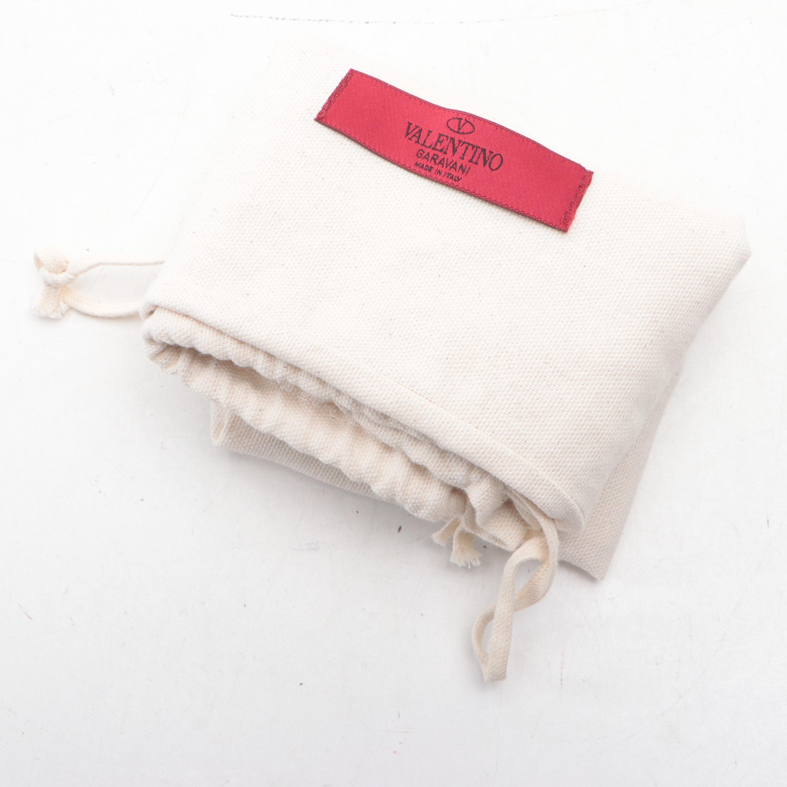 Valentino Rockstud Mini Tote in Grey Grained Leather