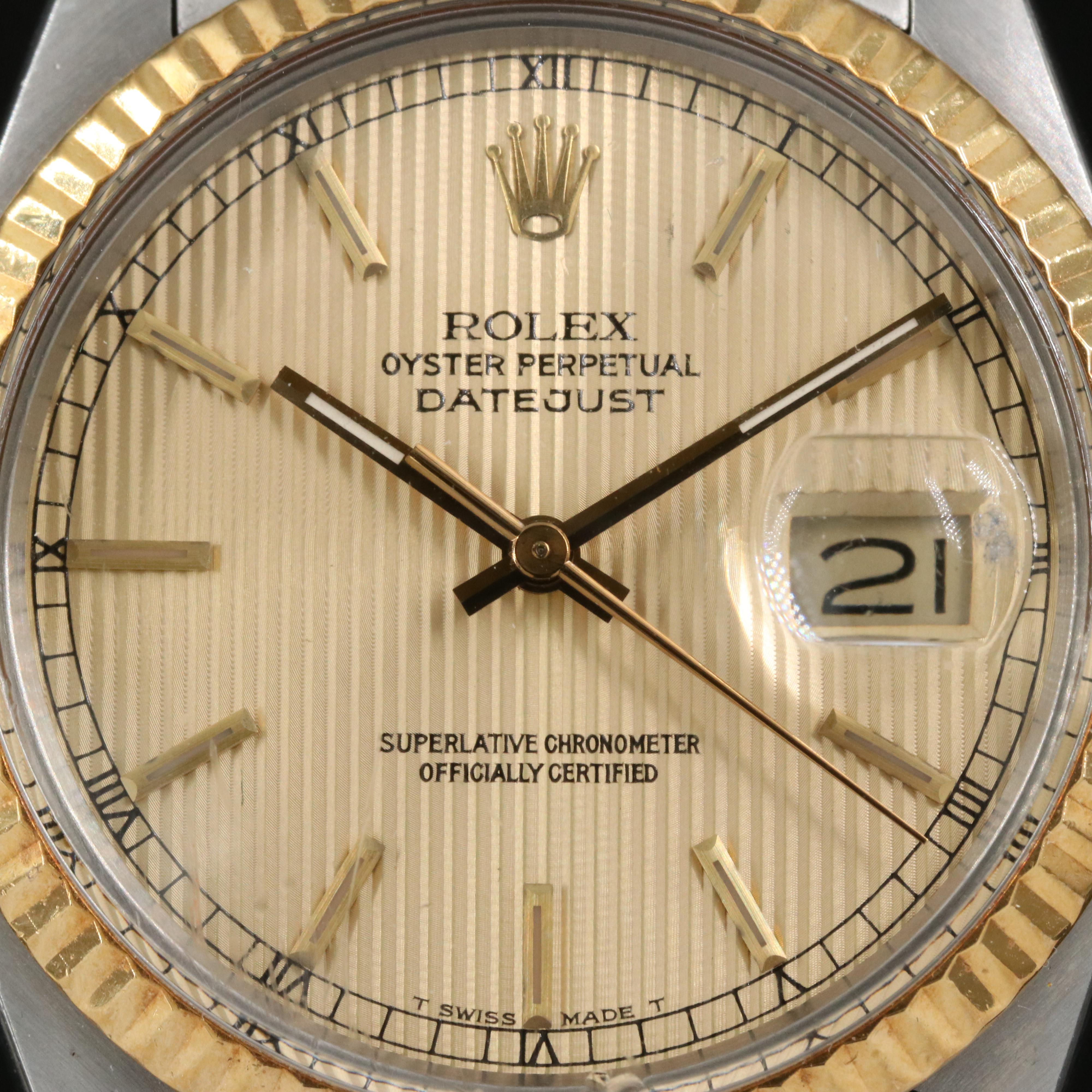 1986 Rolex Oyster Perpetual Datejust 18K and Stainless Steel Watch