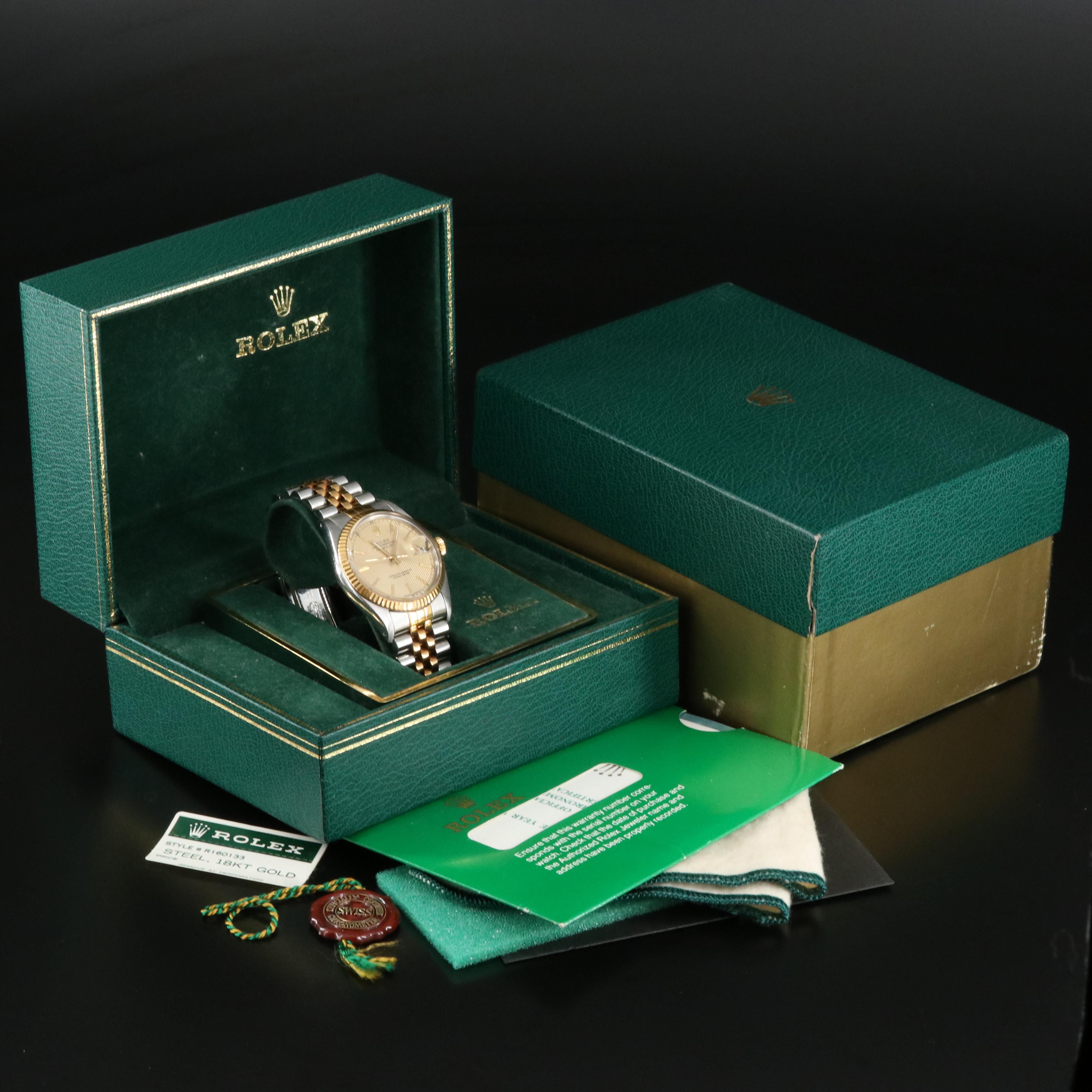 1986 Rolex Oyster Perpetual Datejust 18K and Stainless Steel Watch