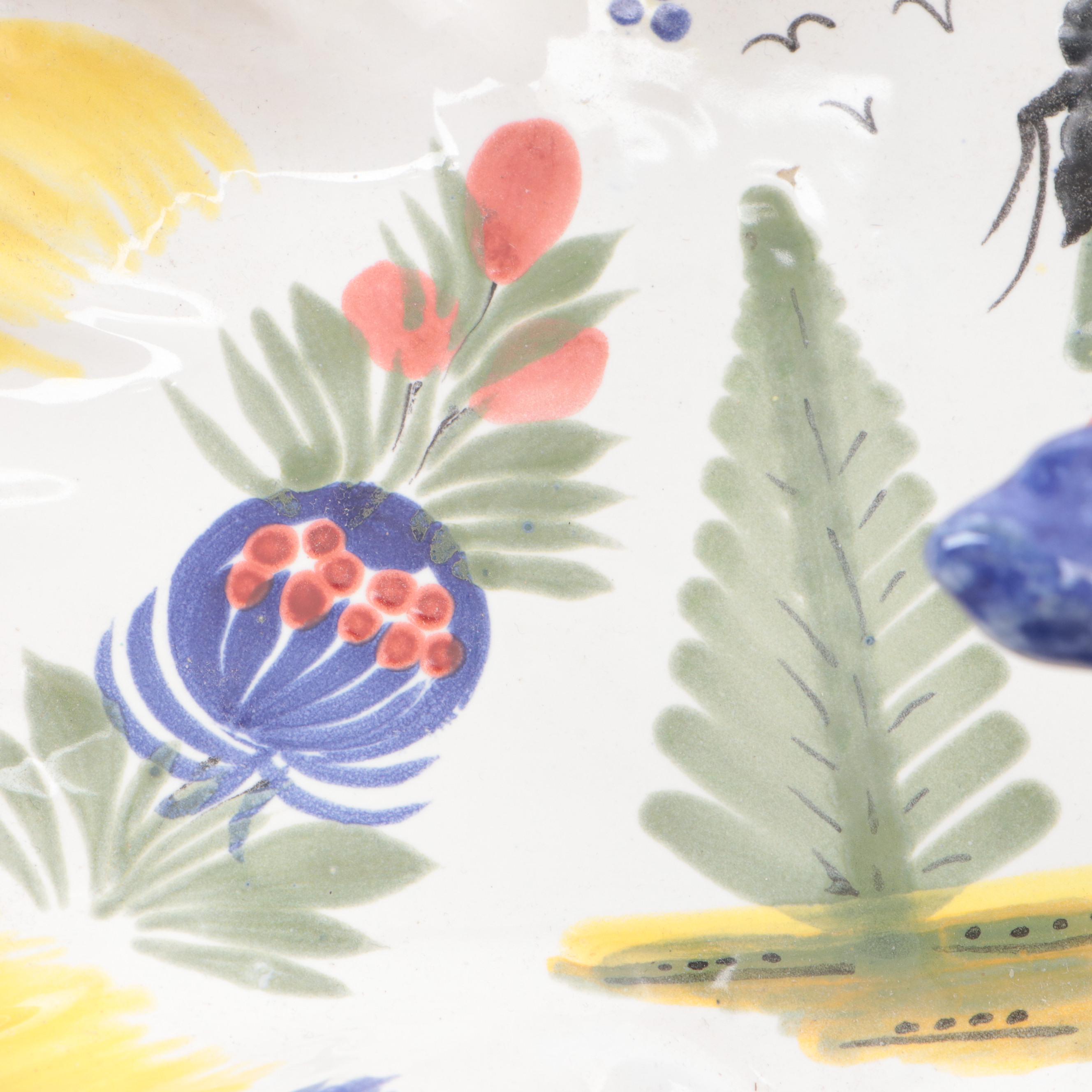 Quimper "Henriot" Faïence Handled Serving Bowl