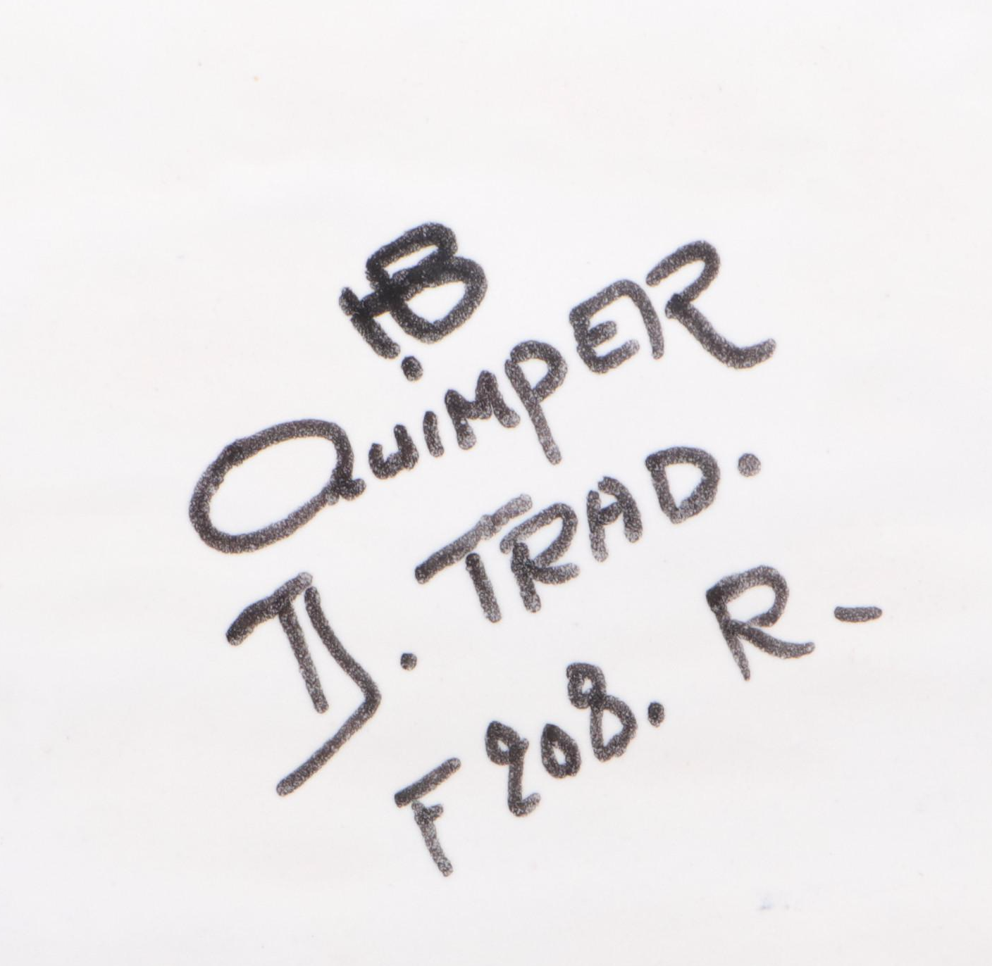 Quimper "Henriot" Faïence Handled Serving Bowl