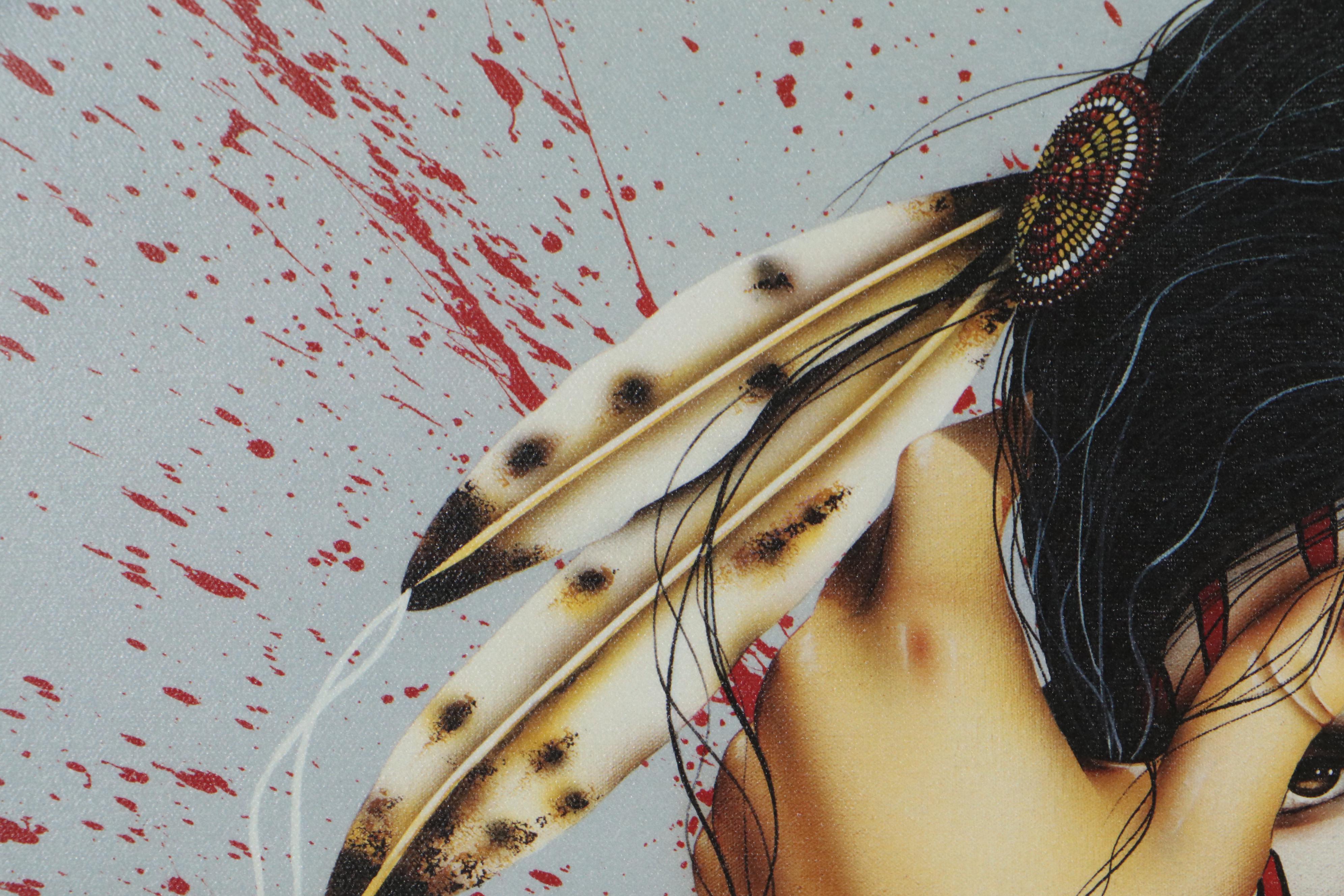 Henri Peter Offset Lithograph "(I Remember) Wounded Knee," 1993