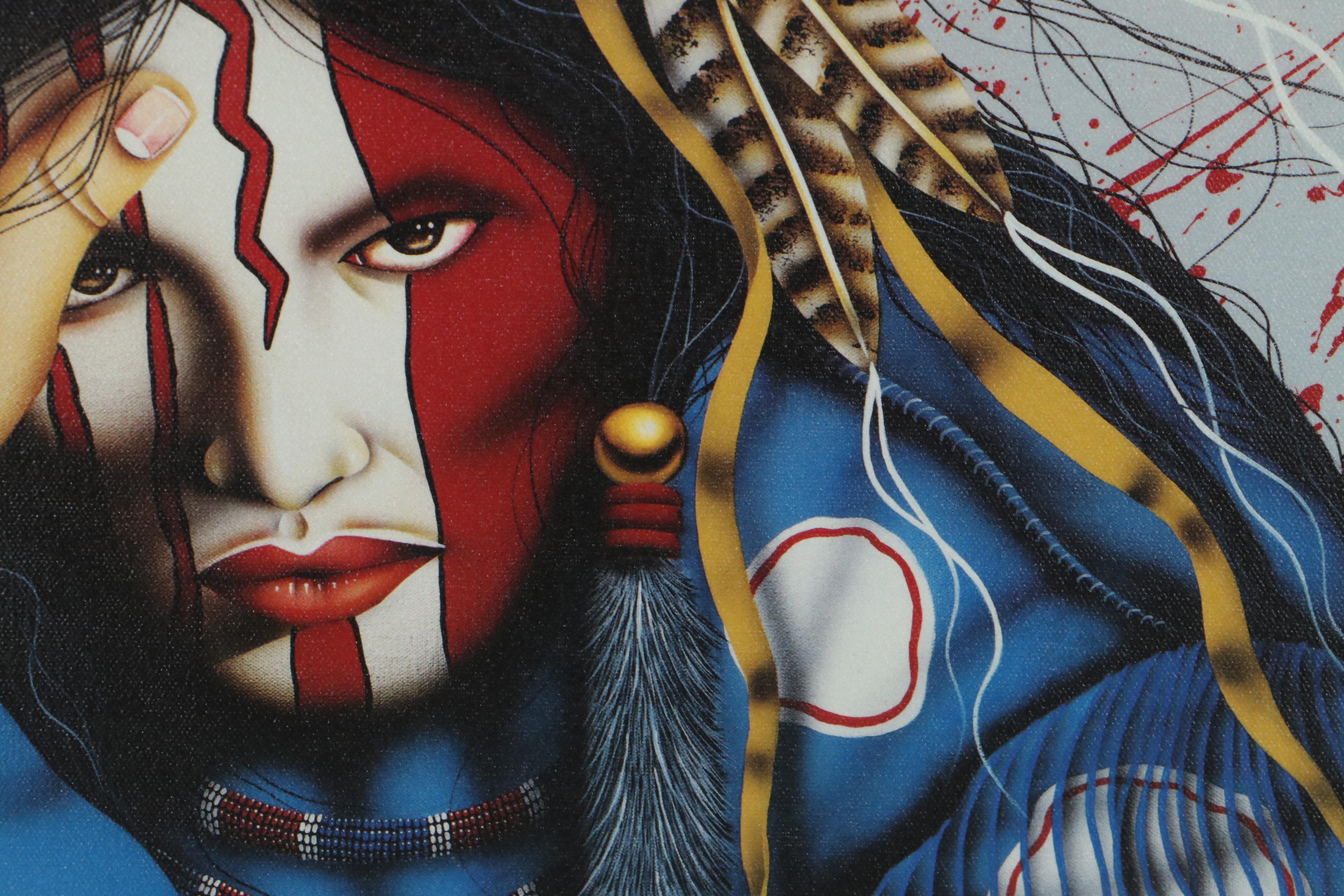 Henri Peter Offset Lithograph "(I Remember) Wounded Knee," 1993