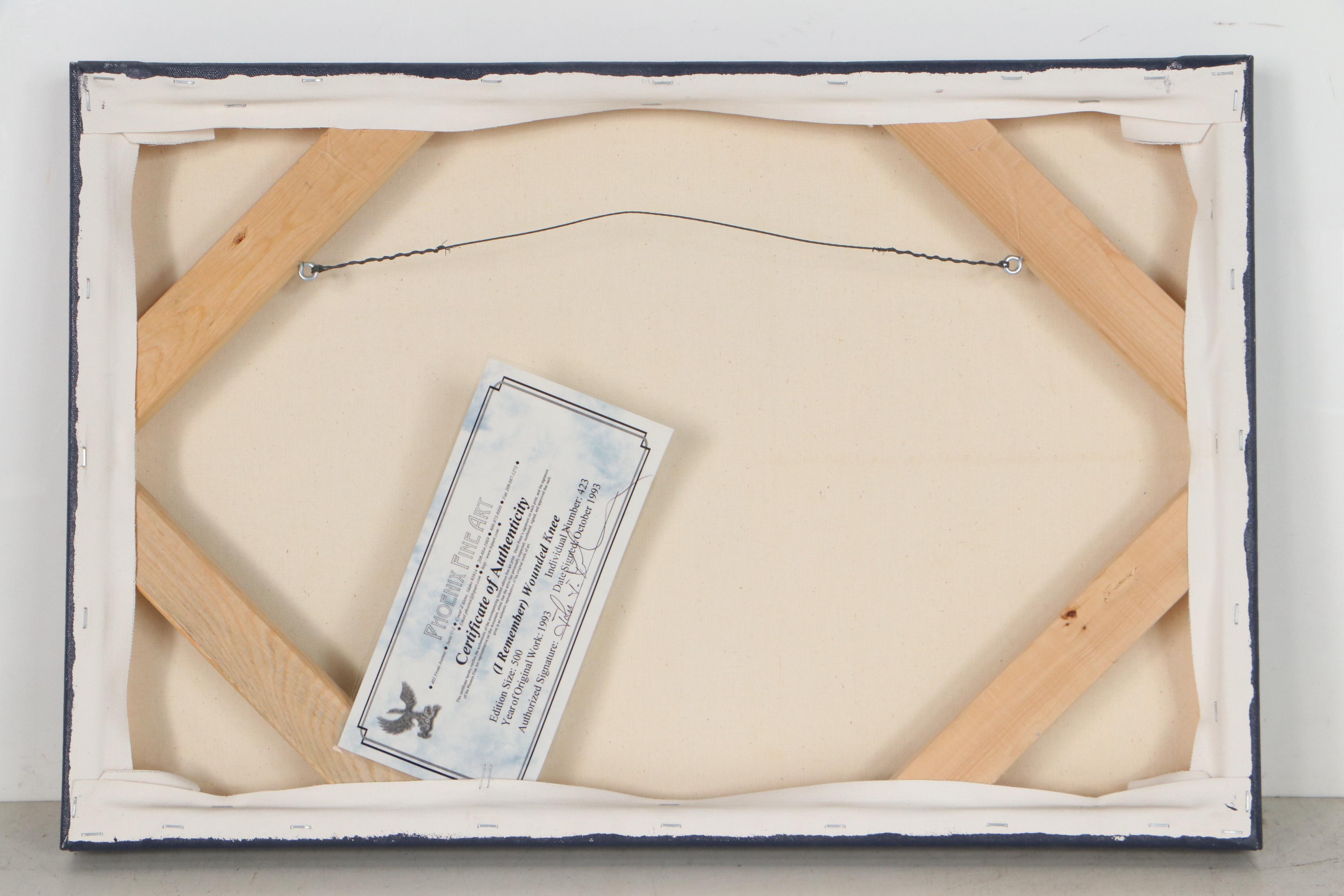 Henri Peter Offset Lithograph "(I Remember) Wounded Knee," 1993