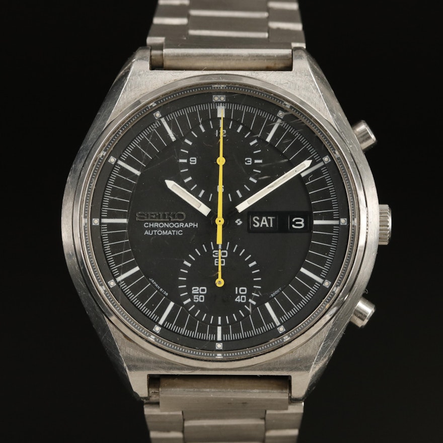 1972 Seiko Jumbo Automatic Chronograph Wristwatch